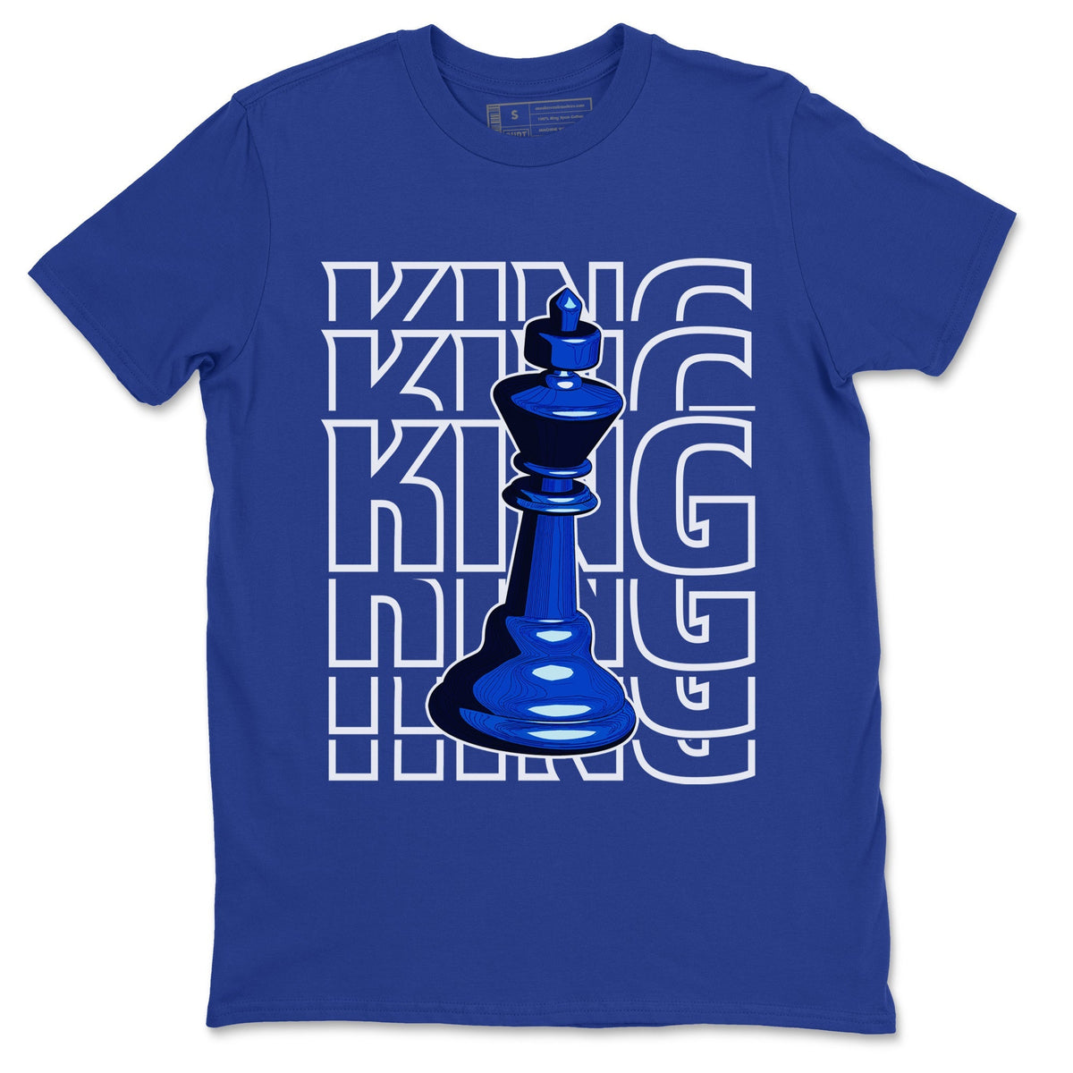 Jordan 12 Hyper Royal Sneaker Matching T-Shirt King Sneaker Tees Jordan 12 Hyper Royal Sneaker Release Tees Crew Neck Tees