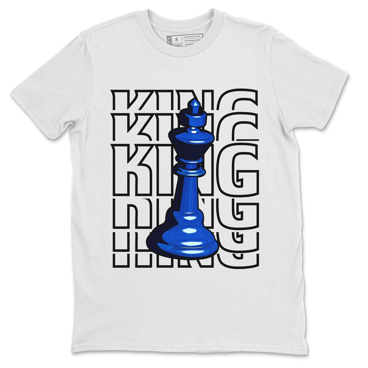 Jordan 12 Hyper Royal Sneaker Matching T-Shirt King Sneaker Tees Jordan 12 Hyper Royal Sneaker Release Tees Crew Neck Tees