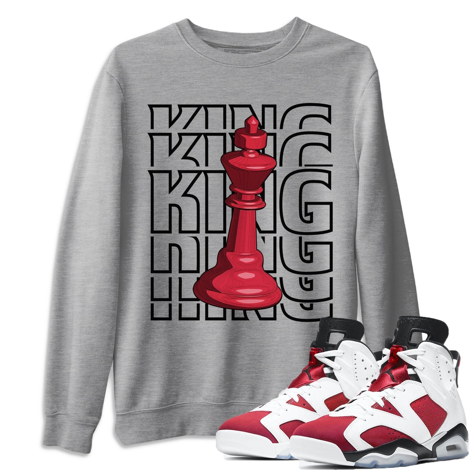 Jordan 6 Carmine Shirt To Match Jordans King Sneaker Tees Jordan 6 Carmine Drip Gear Zone Sneaker Matching Clothing Unisex Shirts