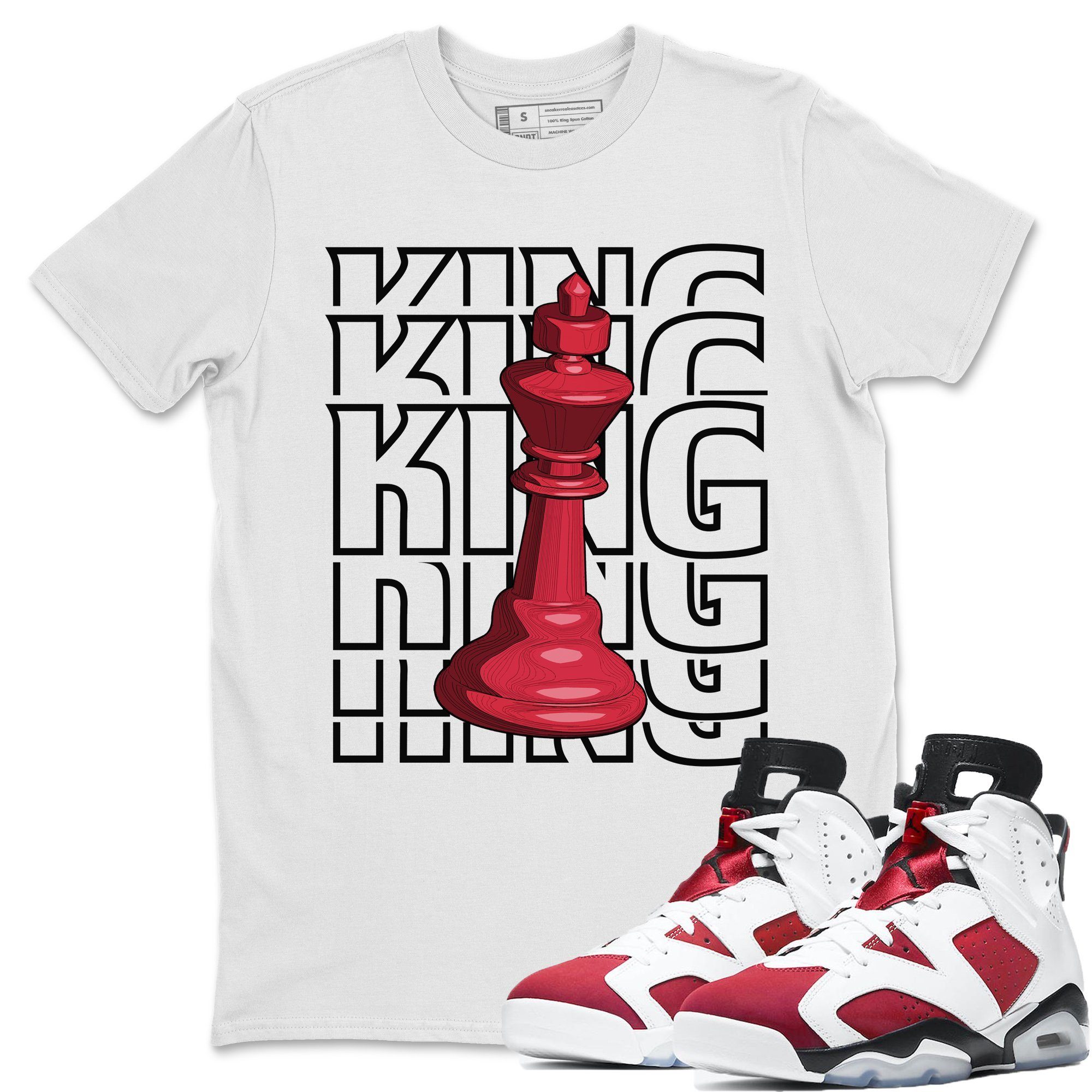 Jordan 6 Carmine Shirt To Match Jordans King Sneaker Tees Jordan 6 Carmine Drip Gear Zone Sneaker Matching Clothing Unisex Shirts
