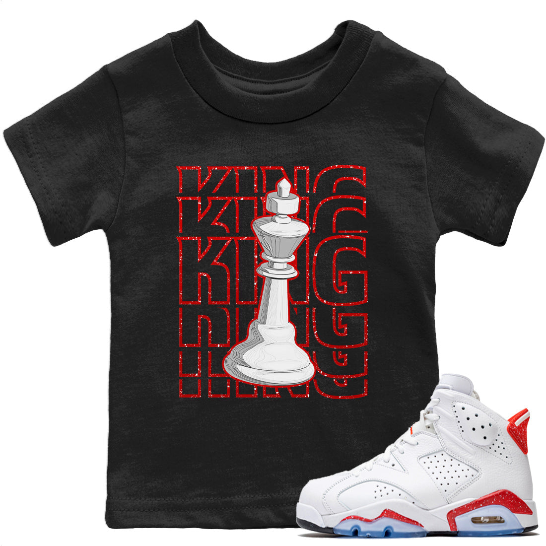 Jordan 6 Red Velvet Cookies Shirt To Match Jordans King Sneaker Tees Jordan 6 Red Velvet Cookies Drip Gear Zone Sneaker Matching Clothing Kids Shirts
