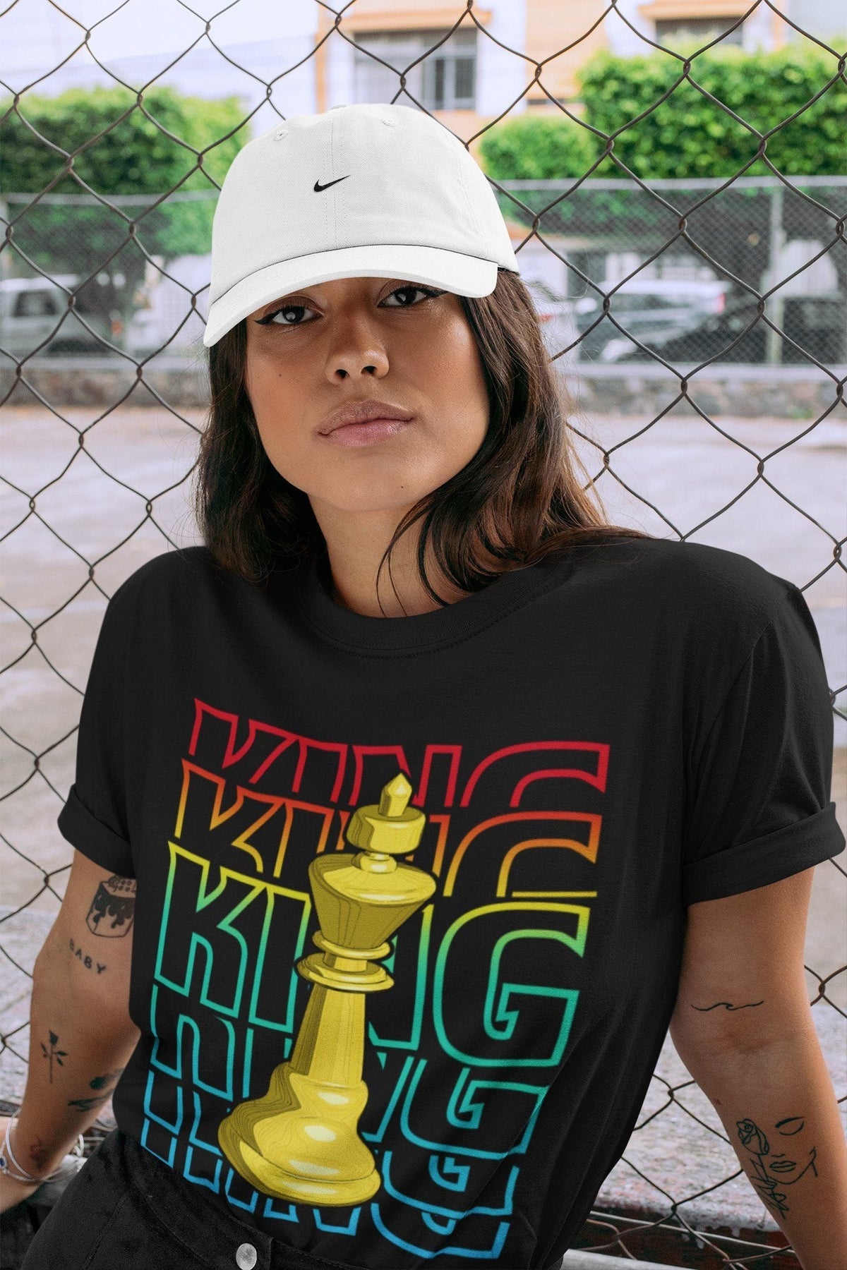Dunk Free 99 White Sneaker Match Tees King Sneaker Tees Dunk Free 99 White Jordan to match sneaker T-Shirt Crew Neck Shirts