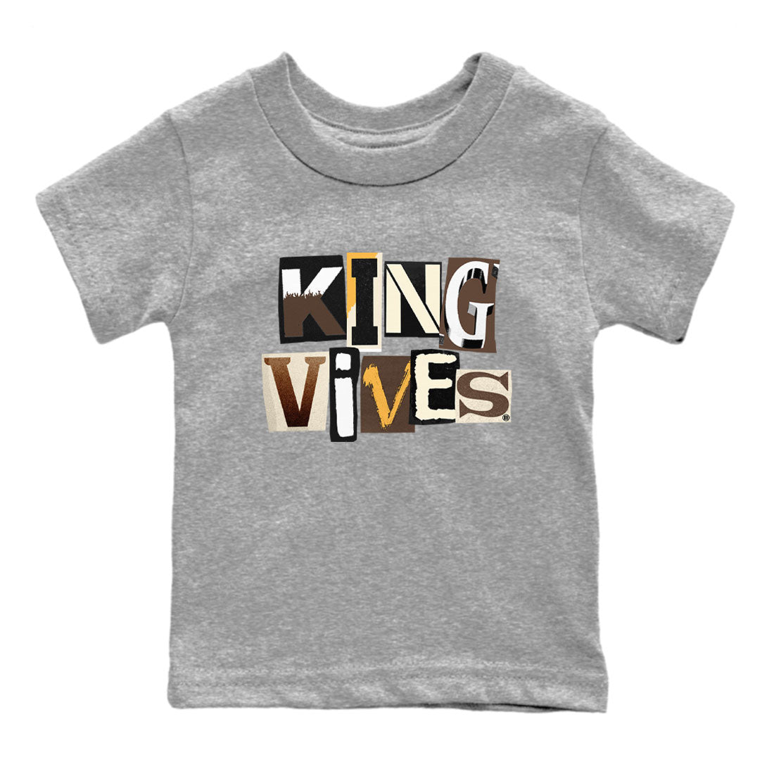 Jordan 1s Palomino shirt to match jordans King Vibes Streetwear Sneaker Shirt Air Jordan 1 Palomino Drip Gear Zone Sneaker Matching Clothing Baby Toddler Heather Grey 2 T-Shirt