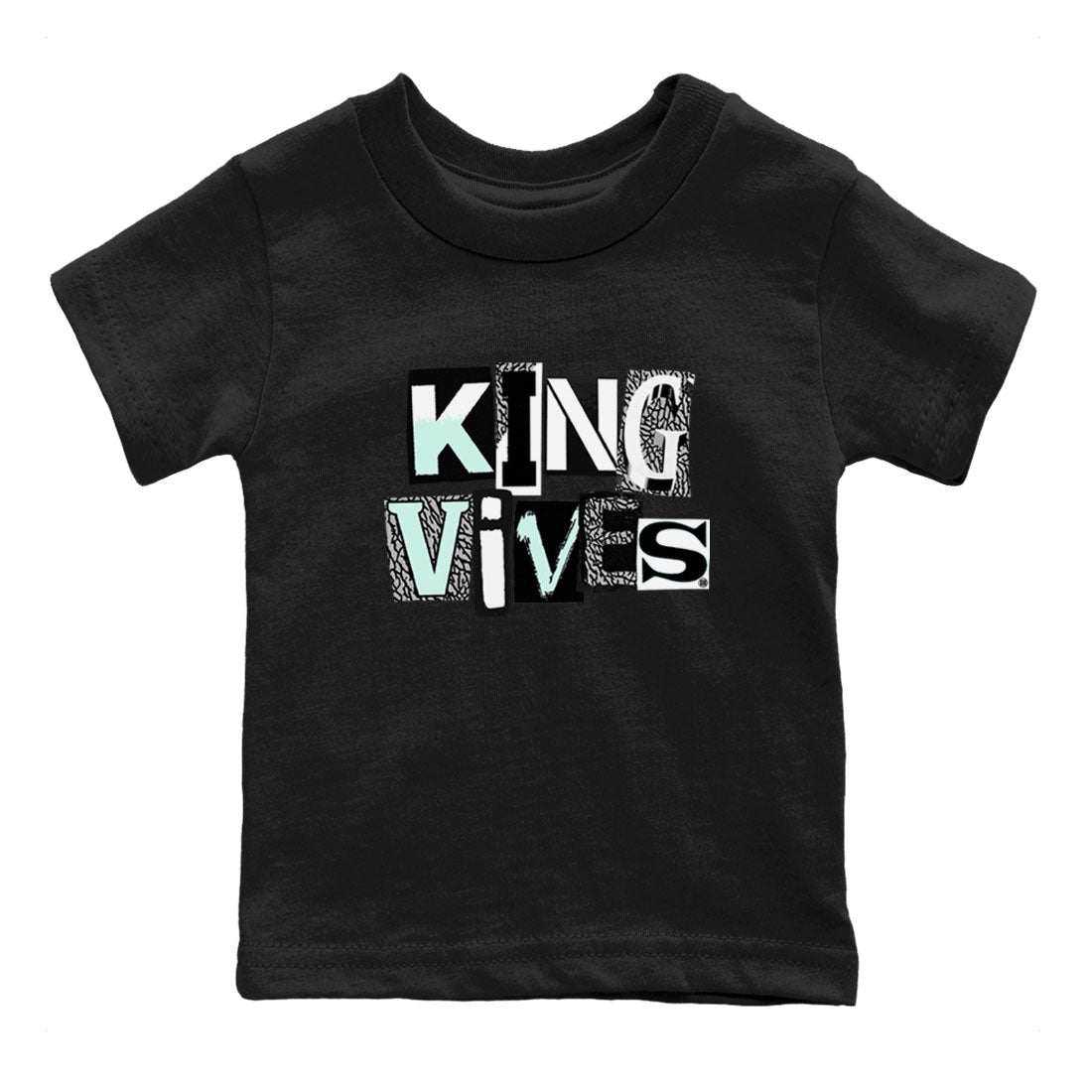 3s Green Glow shirt to match jordans King Vibes sneaker tees Air Jordan 3 Green Glow Drip Gear Zone baby toddler Black 2 cotton Shirt