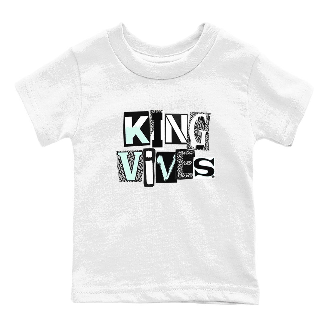 3s Green Glow shirt to match jordans King Vibes sneaker tees Air Jordan 3 Green Glow Drip Gear Zone baby toddler White 2 cotton Shirt