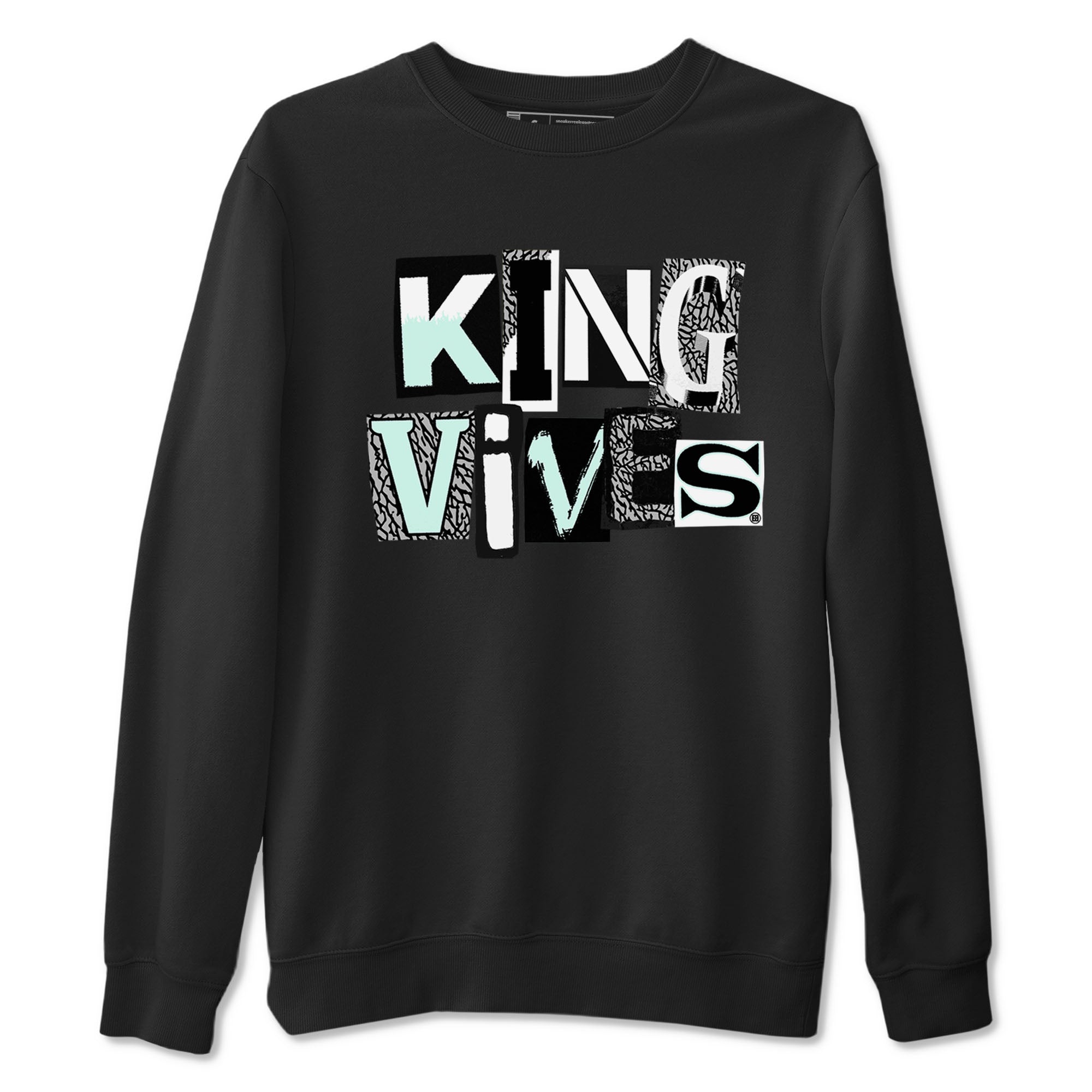 3s Green Glow shirt to match jordans King Vibes sneaker tees Air Jordan 3 Green Glow Drip Gear Zone unisex cotton Black 2 crew neck shirt