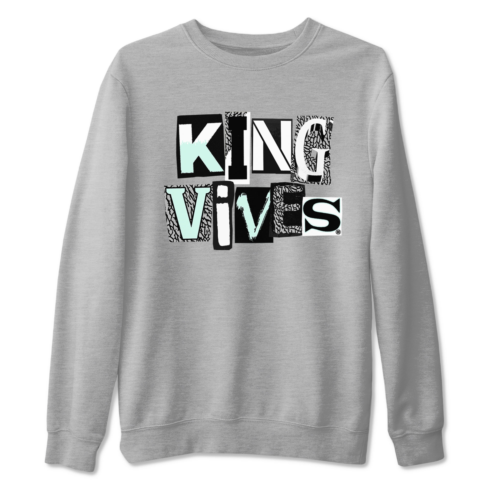 3s Green Glow shirt to match jordans King Vibes sneaker tees Air Jordan 3 Green Glow Drip Gear Zone unisex cotton Heather Grey 2 crew neck shirt