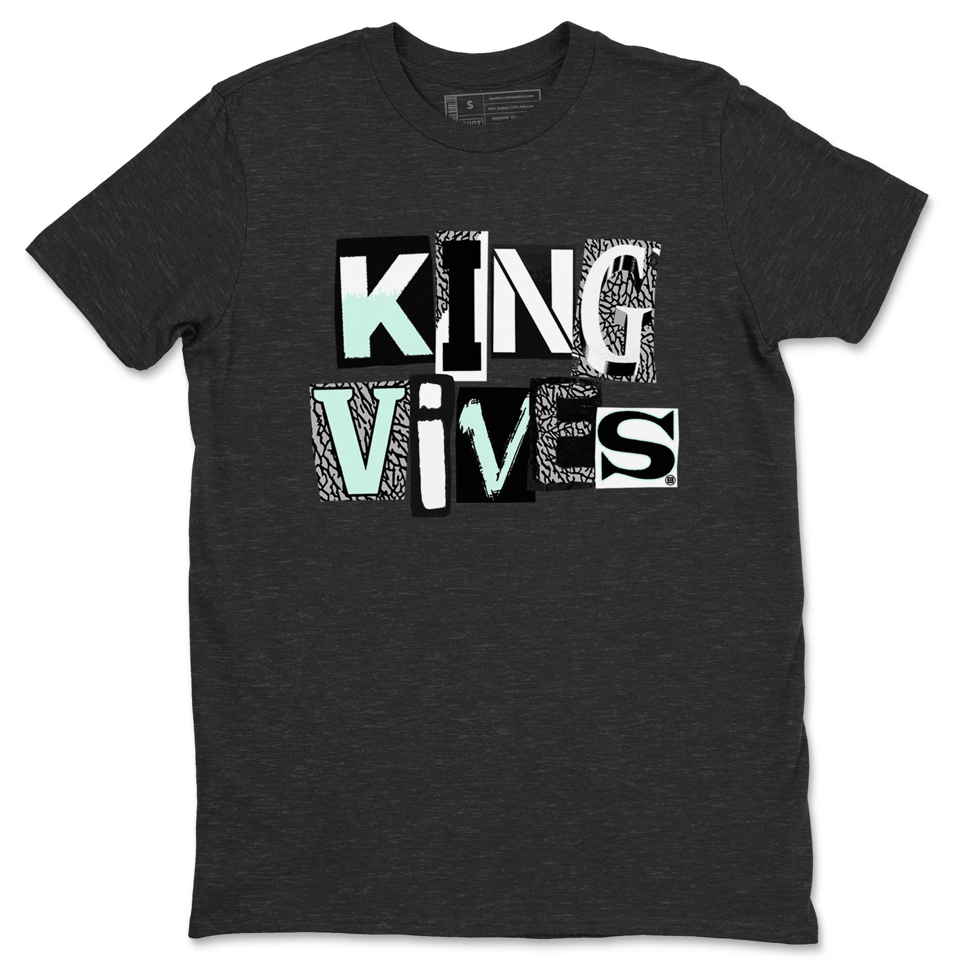 3s Green Glow shirt to match jordans King Vibes sneaker tees Air Jordan 3 Green Glow Drip Gear Zone unisex cotton Charcoal Heather 2 crew neck shirt