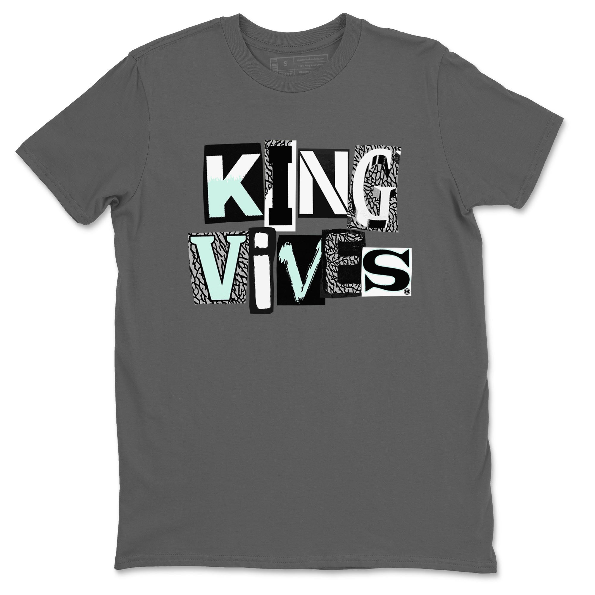 3s Green Glow shirt to match jordans King Vibes sneaker tees Air Jordan 3 Green Glow Drip Gear Zone unisex cotton Cool Grey 2 crew neck shirt
