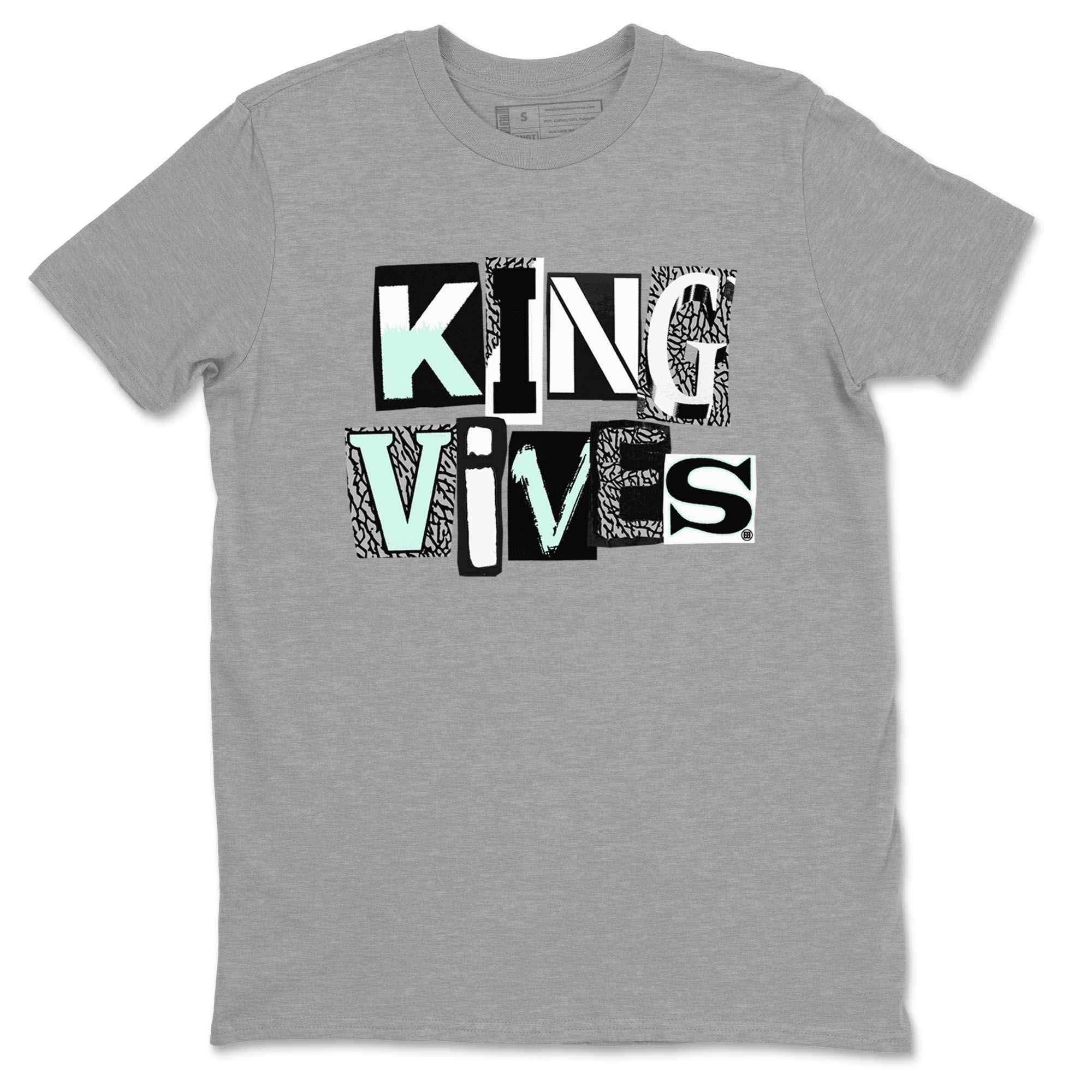 3s Green Glow shirt to match jordans King Vibes sneaker tees Air Jordan 3 Green Glow Drip Gear Zone unisex cotton Heather Grey 2 crew neck shirt