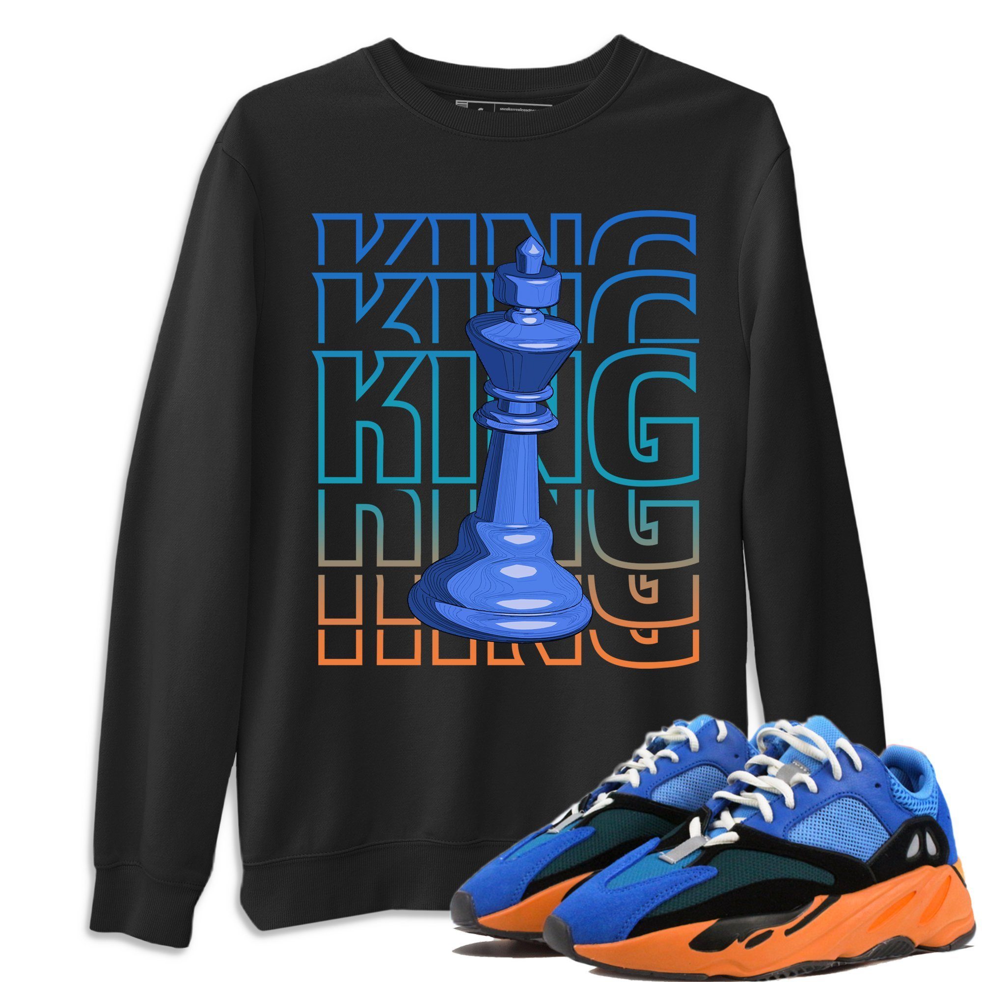 Yeezy 700 Bright Blue Shirt To Match Jordans King Sneaker Tees Yeezy 700 Bright Blue Drip Gear Zone Sneaker Matching Clothing Unisex Shirts