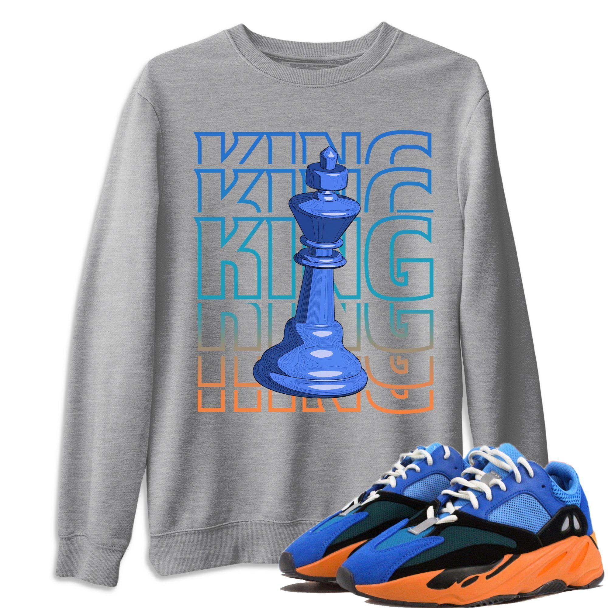 Yeezy 700 Bright Blue Shirt To Match Jordans King Sneaker Tees Yeezy 700 Bright Blue Drip Gear Zone Sneaker Matching Clothing Unisex Shirts