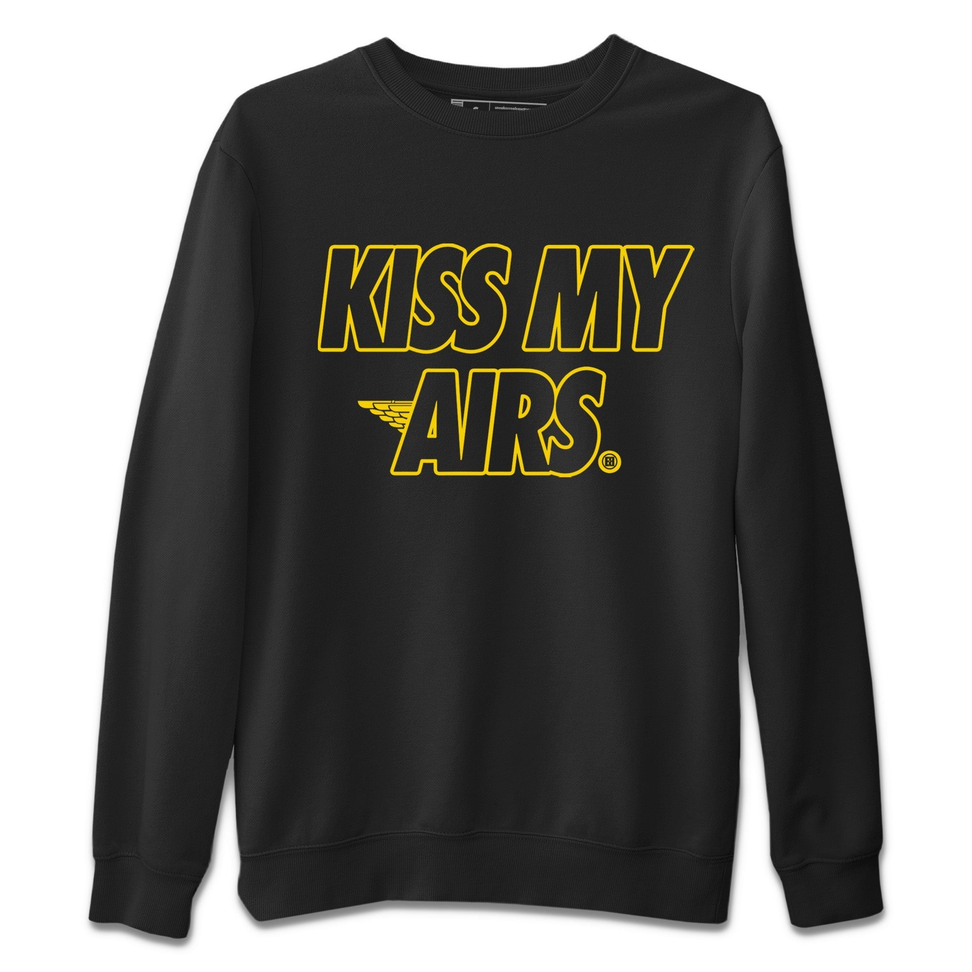 Air Jordan 4 Thunder Sneaker Match Tees Kiss My Airs Streetwear Sneaker Shirt Air Jordan 4 Retro Thunder Sneaker Release Tees Unisex Shirts Black 2