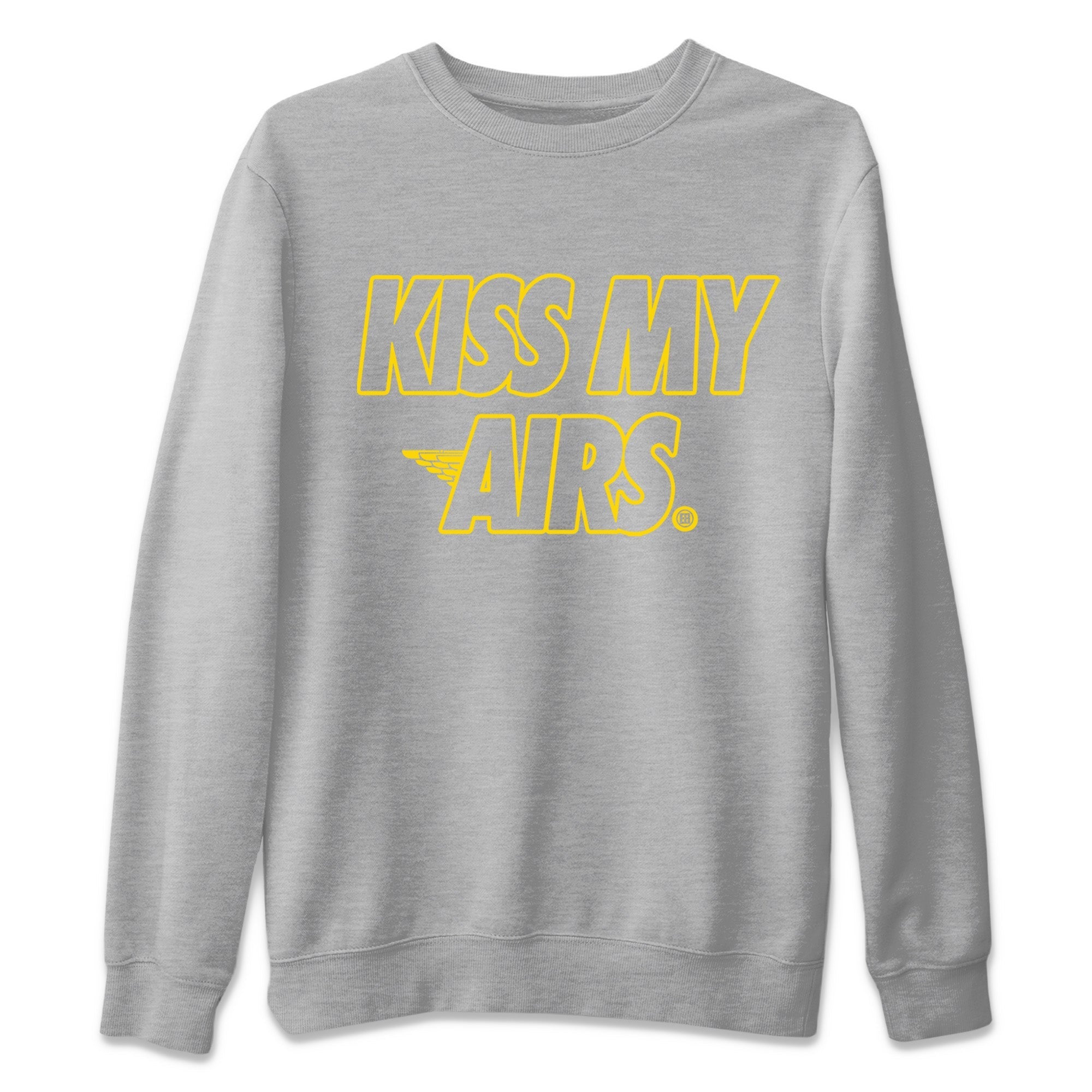 Air Jordan 4 Thunder Sneaker Match Tees Kiss My Airs Streetwear Sneaker Shirt Air Jordan 4 Retro Thunder Sneaker Release Tees Unisex Shirts Heather Grey 2