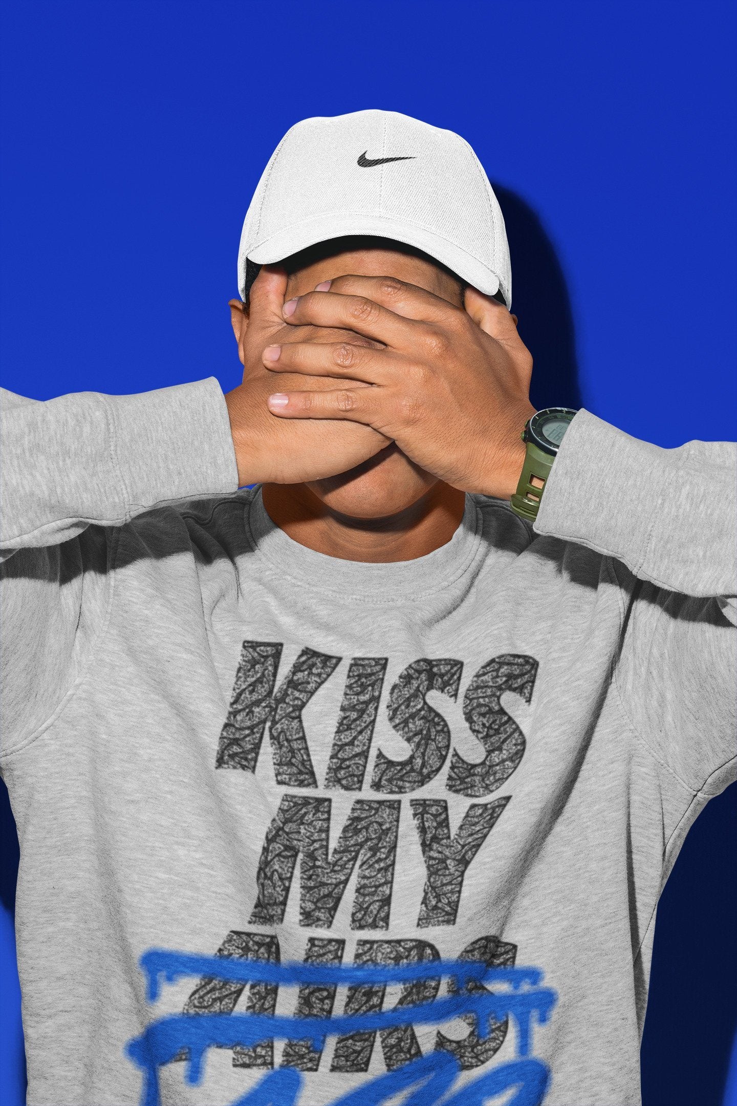 Jordan 3 Racer Blue Shirt To Match Jordans Kiss My Ass Sneaker Tees Jordan 3 Racer Blue Drip Gear Zone Sneaker Matching Clothing Unisex Shirts