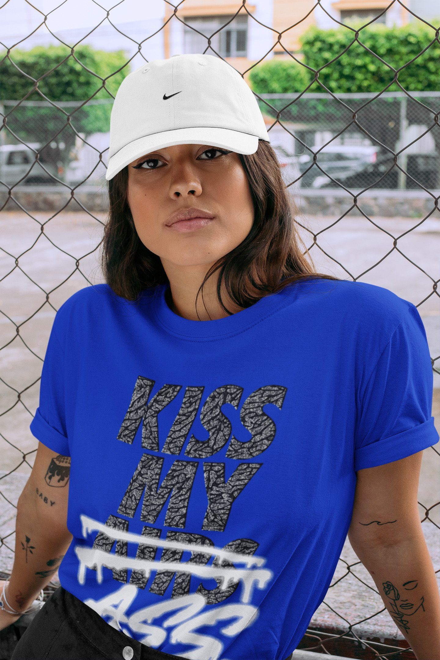 Jordan 3 Racer Blue Shirt To Match Jordans Kiss My Ass Sneaker Tees Jordan 3 Racer Blue Drip Gear Zone Sneaker Matching Clothing Unisex Shirts