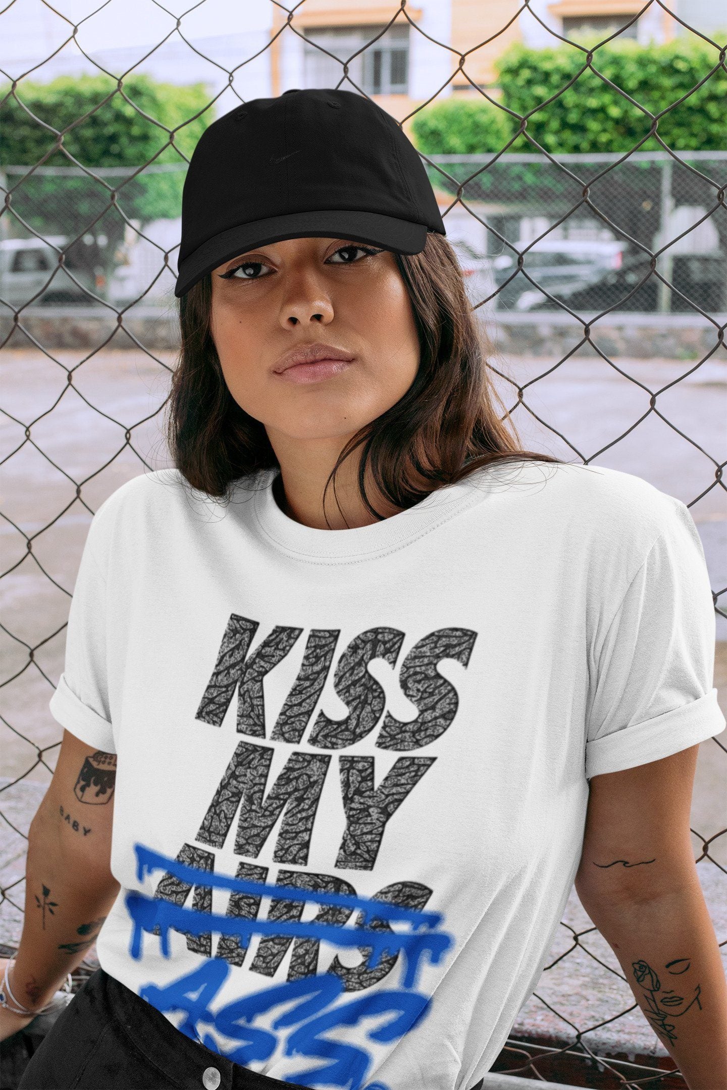 Jordan 3 Racer Blue Shirt To Match Jordans Kiss My Ass Sneaker Tees Jordan 3 Racer Blue Drip Gear Zone Sneaker Matching Clothing Unisex Shirts