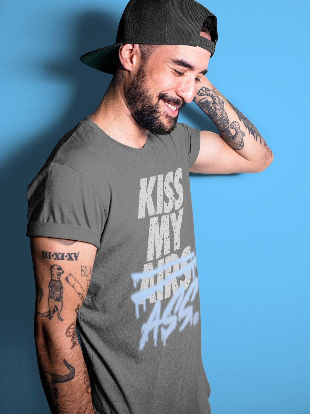 Jordan 4 University Blue Shirt To Match Jordans Kiss My Ass Sneaker Tees Jordan 4 University Blue Drip Gear Zone Sneaker Matching Clothing Unisex Shirts