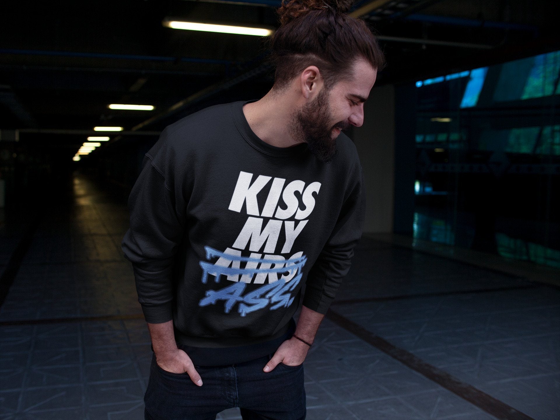 Jordan 1 University Blue Shirt To Match Jordans Kiss My Ass Sneaker Tees Jordan 1 University Blue Drip Gear Zone Sneaker Matching Clothing Unisex Shirts