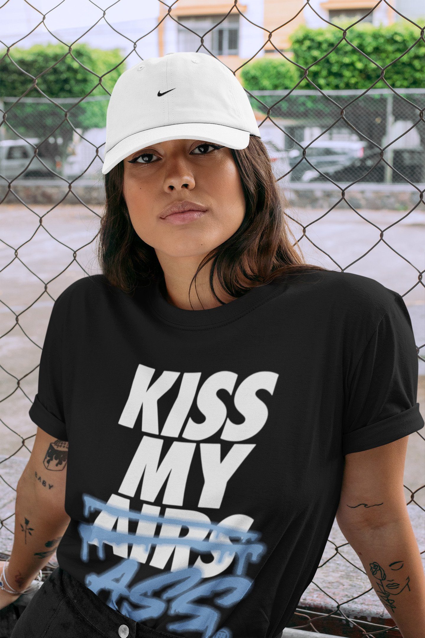 Jordan 1 University Blue Shirt To Match Jordans Kiss My Ass Sneaker Tees Jordan 1 University Blue Drip Gear Zone Sneaker Matching Clothing Unisex Shirts