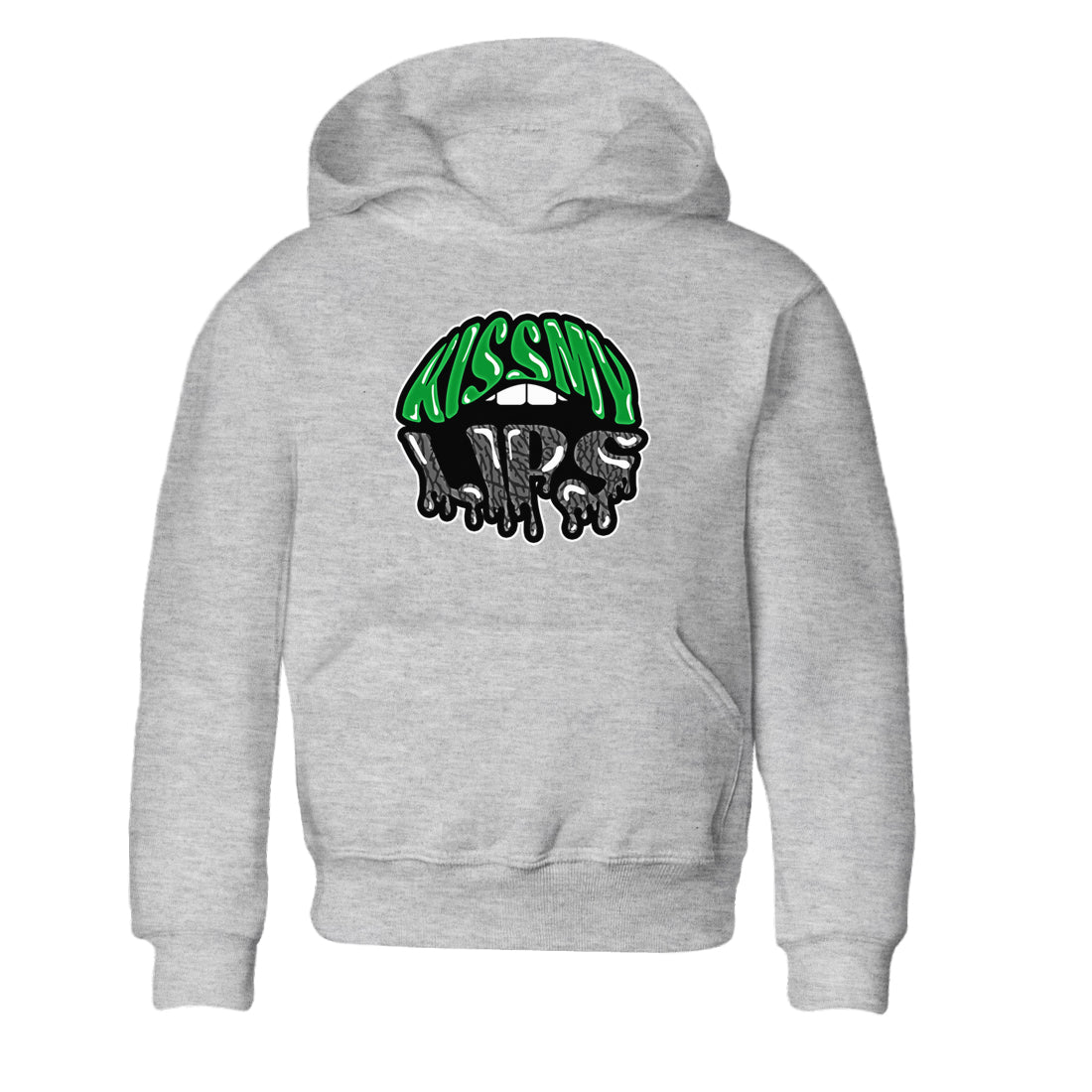 Air Jordan 3 Lucky Green Sneaker Match Tees Kiss My Lips Sneaker Tees AJ3 Lucky Green Sneaker Release Tees Kids Shirts Heather Grey 2