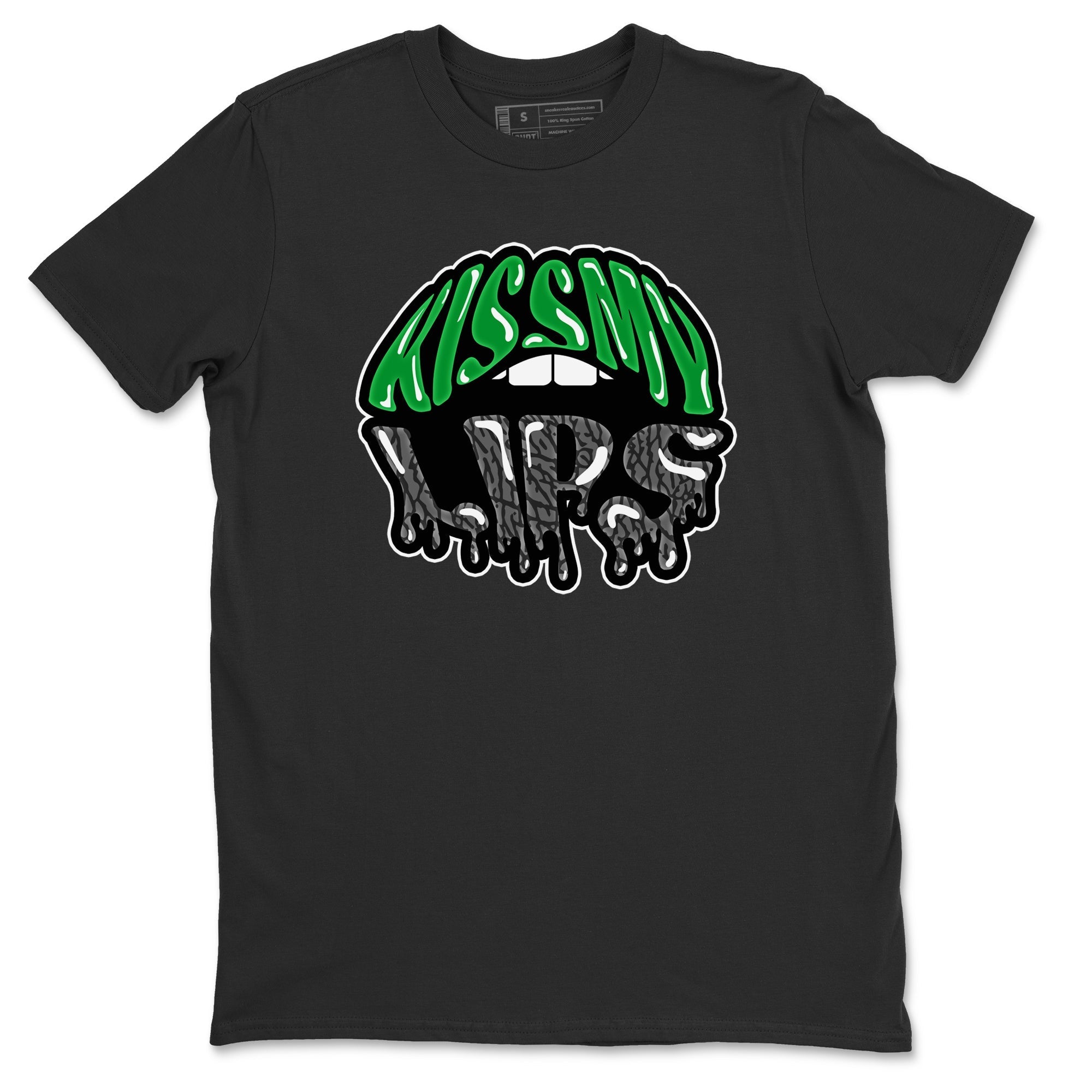 Air Jordan 3 Lucky Green Sneaker Match Tees Kiss My Lips Sneaker Tees AJ3 Lucky Green Sneaker Release Tees Unisex Shirts Black 2