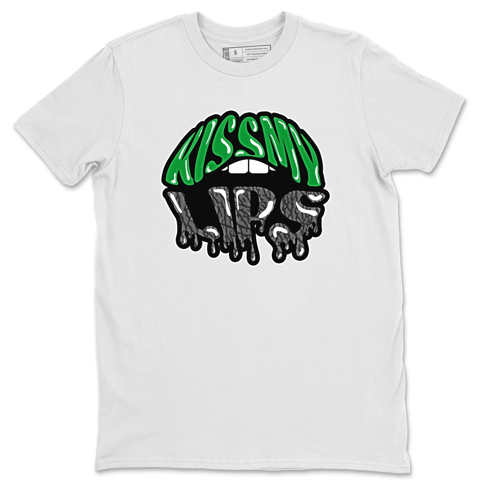 Air Jordan 3 Lucky Green Sneaker Match Tees Kiss My Lips Sneaker Tees AJ3 Lucky Green Sneaker Release Tees Unisex Shirts White 2