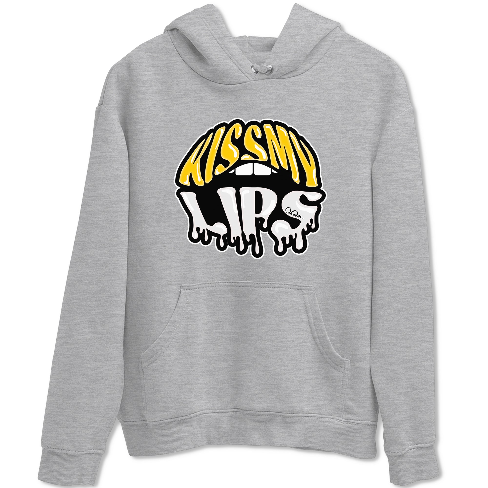Air Jordan 6 Yellow Ochre shirt to match jordans Kiss My Lips sneaker tees streetwear brand AJ6 Yellow Ochre Drip Gear Zone Brand Unisex Heather Grey 2 T-Shirt