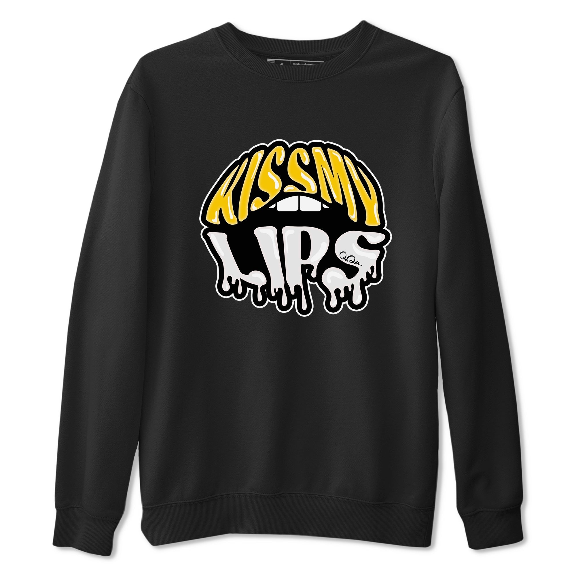 Air Jordan 6 Yellow Ochre shirt to match jordans Kiss My Lips sneaker tees streetwear brand AJ6 Yellow Ochre Drip Gear Zone Brand Unisex Black 2 T-Shirt