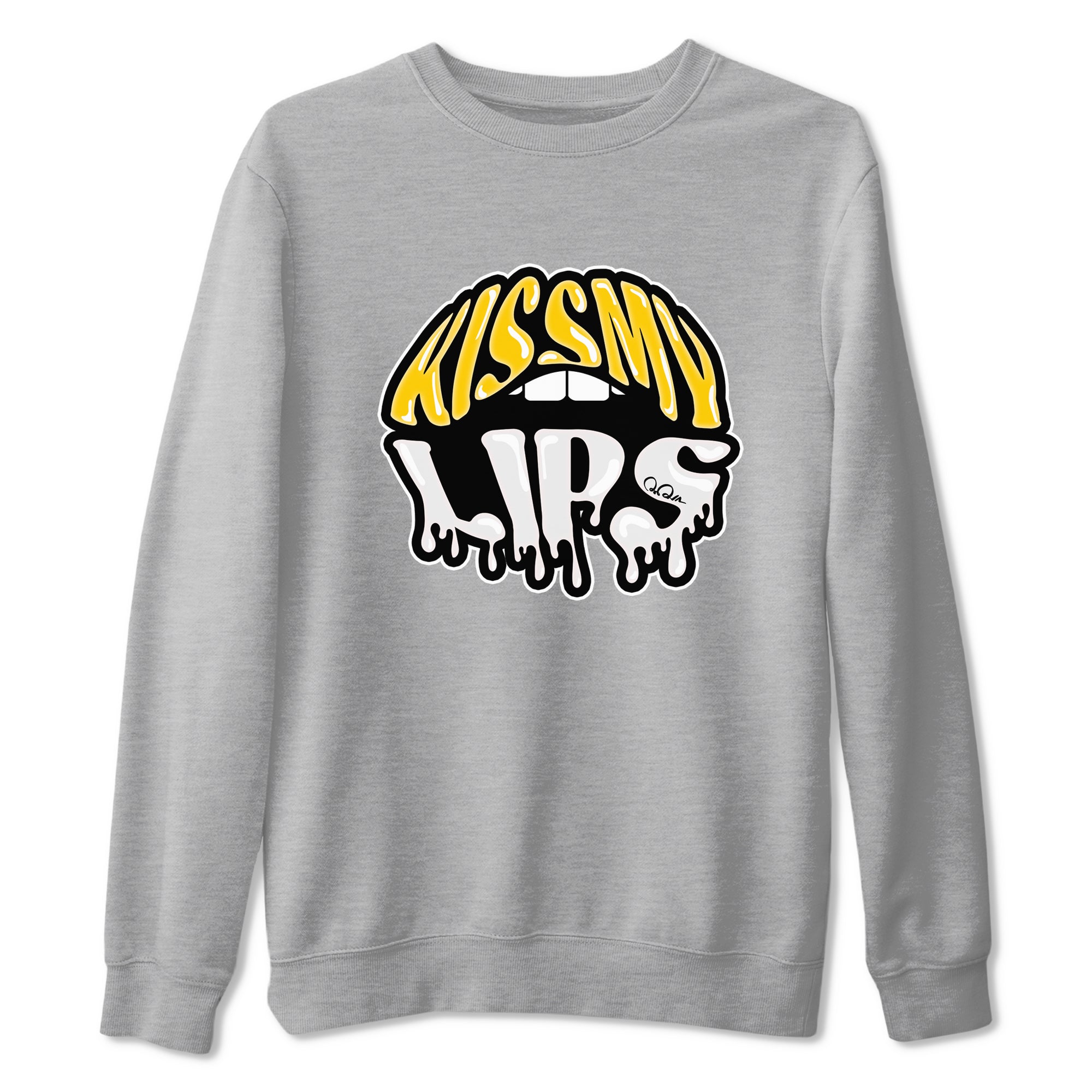 Air Jordan 6 Yellow Ochre shirt to match jordans Kiss My Lips sneaker tees streetwear brand AJ6 Yellow Ochre Drip Gear Zone Brand Unisex Heather Grey 2 T-Shirt