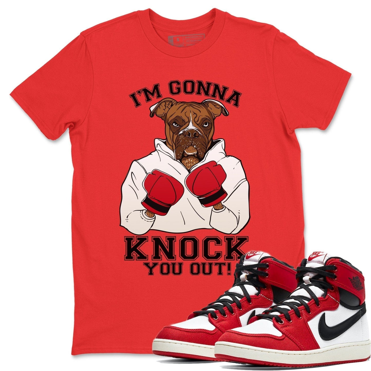 Jordan 1 Chicago Sneaker Tees Drip Gear Zone KO Boxer Sneaker Tees Jordan 1 Chicago Shirt Unisex Shirts