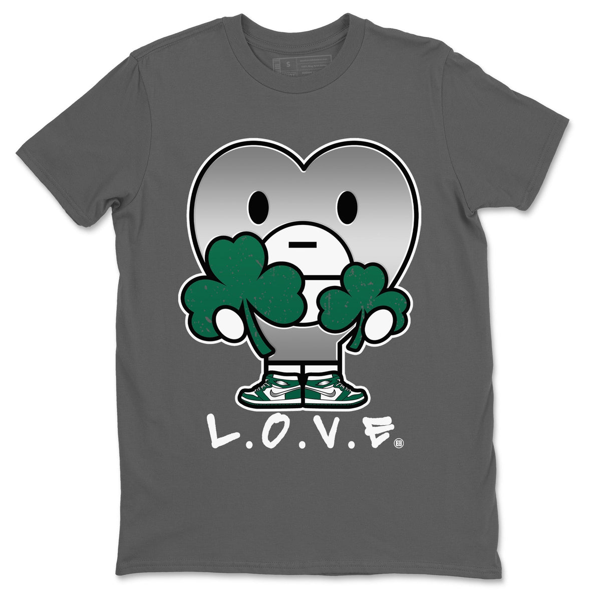 Jordan 1 Gorge Green Sneaker Matching T-Shirt L.O.V.E Sneaker Tees Jordan 1 Gorge Green Sneaker Release Tees Crew Neck Tees