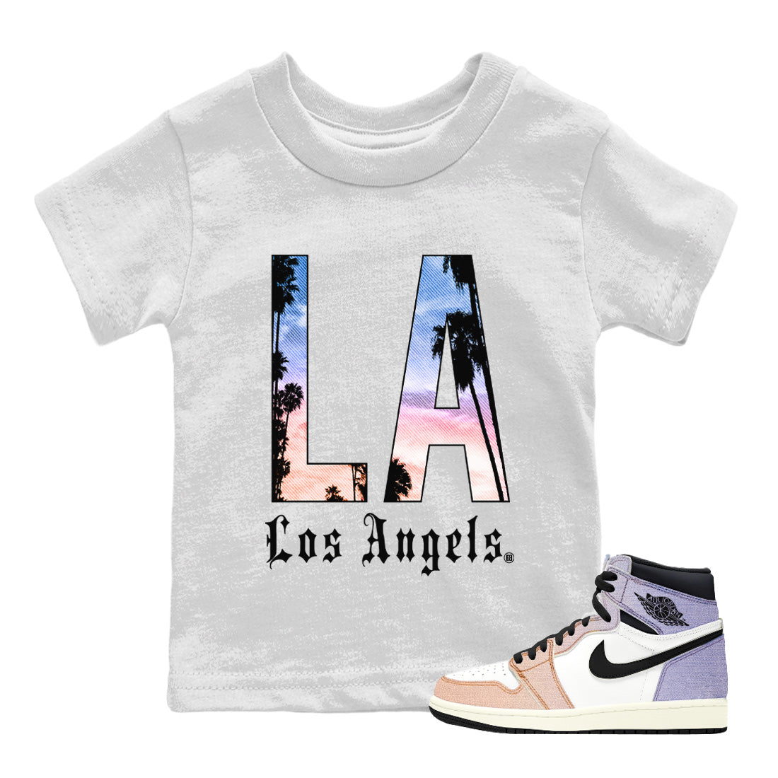Air Jordan 1 Skyline Sneaker Tees Drip Gear Zone LA Los Angeles Sneaker Tees Air Jordan 1 High OG Skyline Shirt Kids Shirts White 1