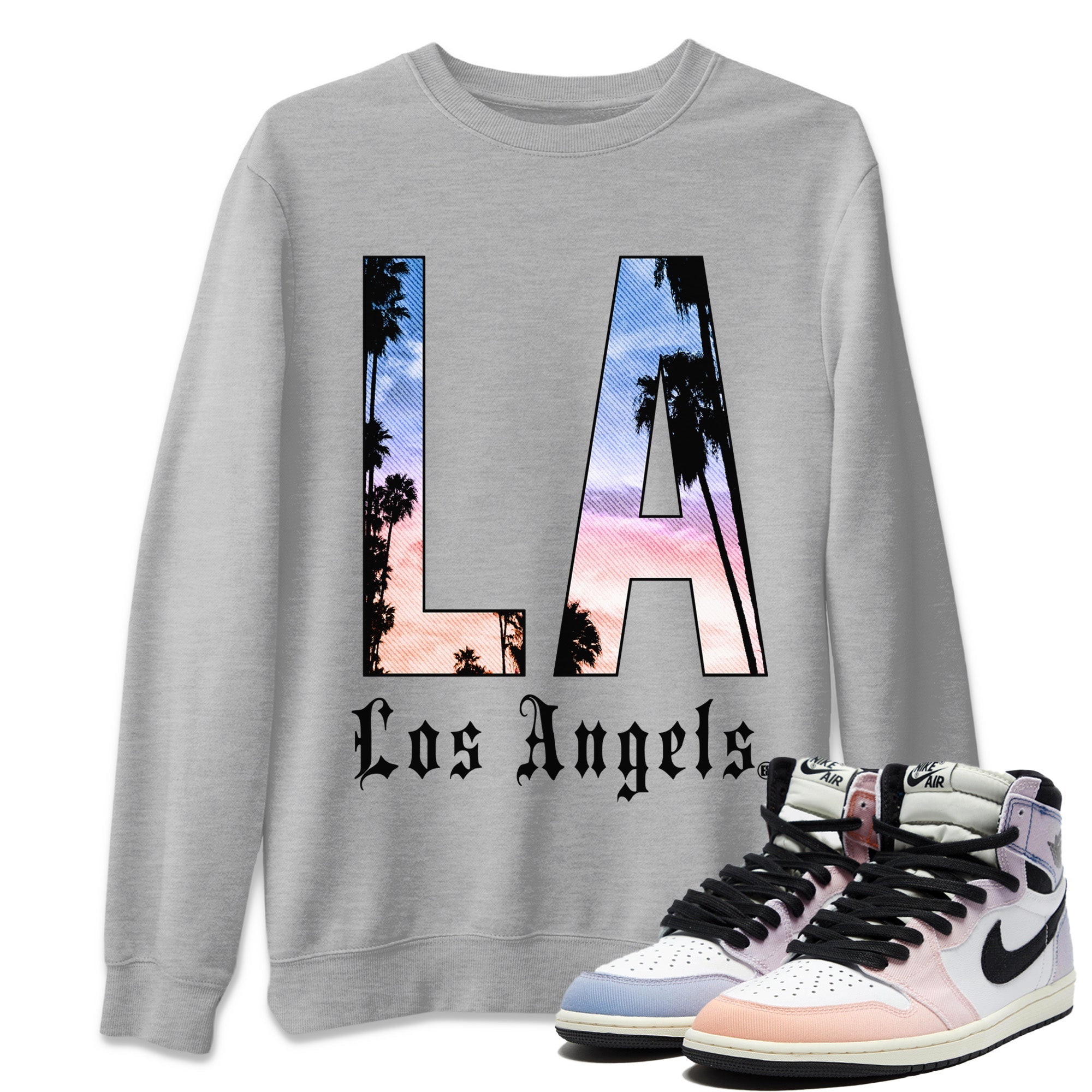 Air Jordan 1 Skyline LA Los Angeles Crew Neck Sneaker Tees Air Jordan 1 High OG Skyline Sneaker T-Shirts Washing and Care Tip