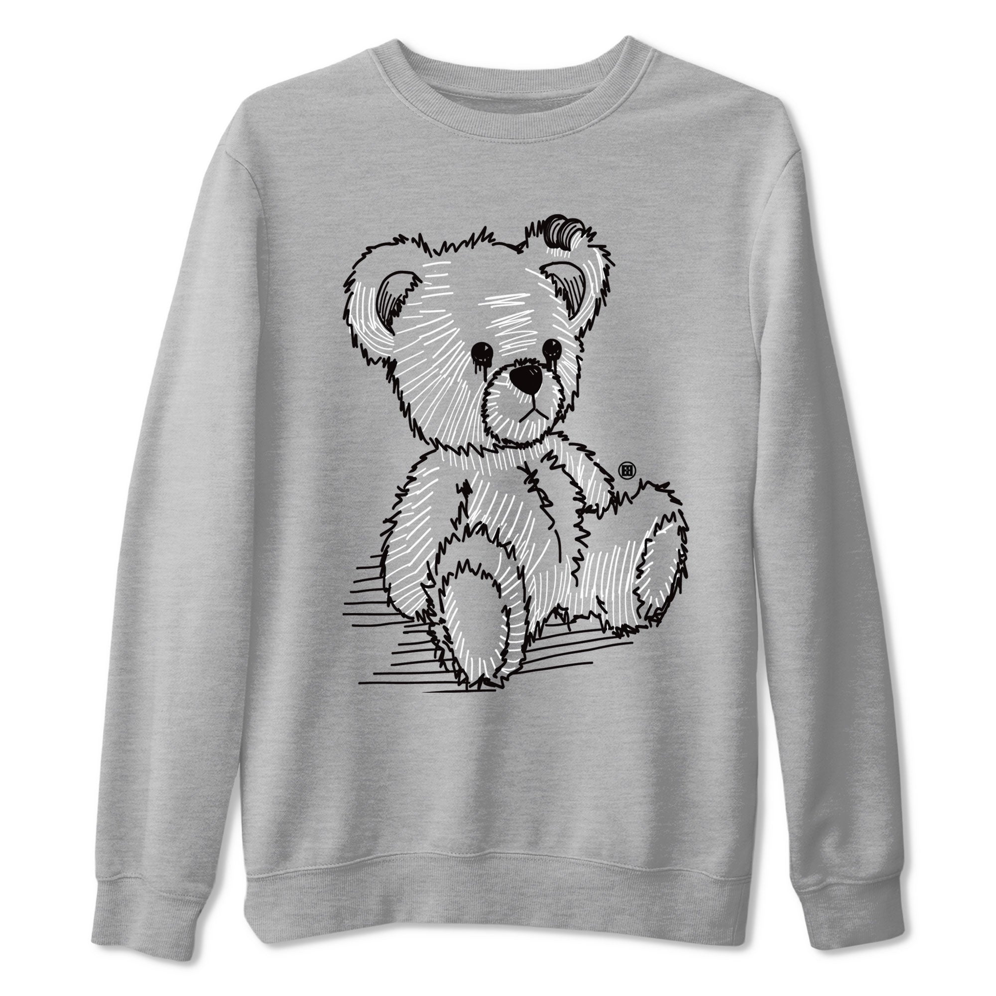 AJ14 Panda shirt to match jordans Line Bear sneaker match tees Air Jordan 14 Panda Drip Gear Zone Unisex Heather Grey 2 T-Shirt
