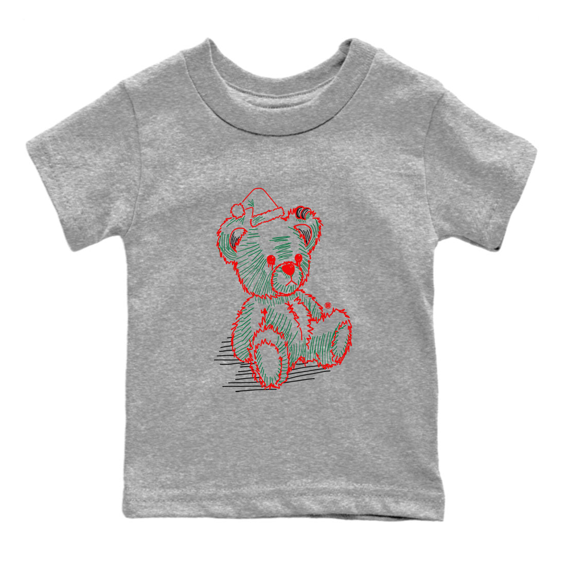 Air Jordan 2 Christmas shirt to match jordans Line Bear holiday christmas sneaker match tees AJ2 Low Christmas Drip Gear Zone Baby Toddler Heather Grey 2 T-Shirt
