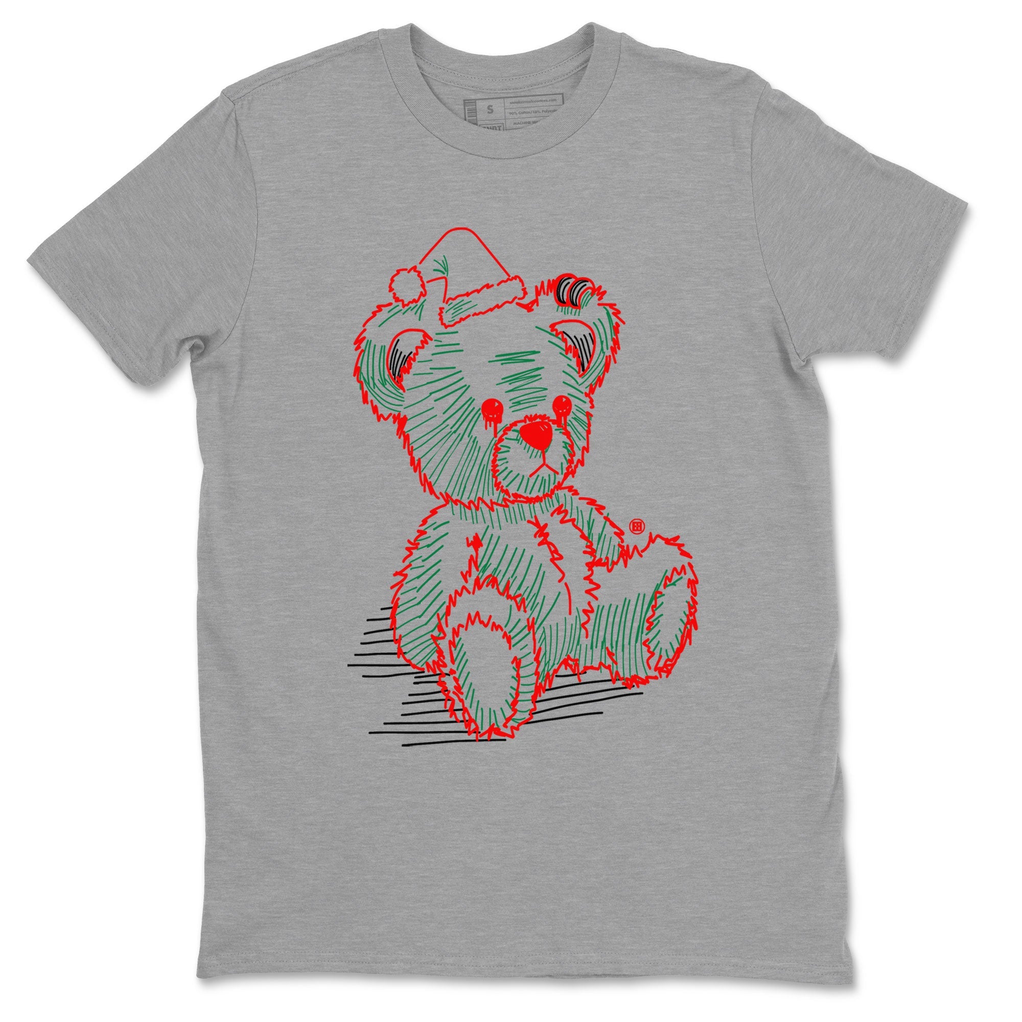 Air Jordan 2 Christmas shirt to match jordans Line Bear holiday christmas sneaker match tees AJ2 Low Christmas Drip Gear Zone Unisex Heather Grey 2 T-Shirt