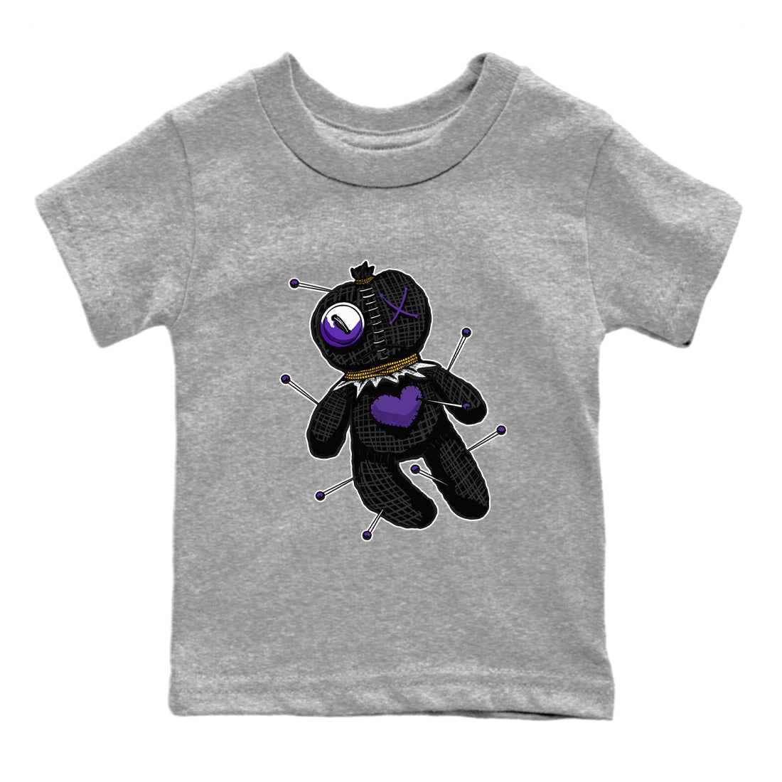 Air Jordan 12 Field Purple Sneaker Match Tees Linen Voodoo Doll Streetwear Sneaker Shirt 12s Field Purple Sneaker Release Tees Kids Shirts Heather Grey 2