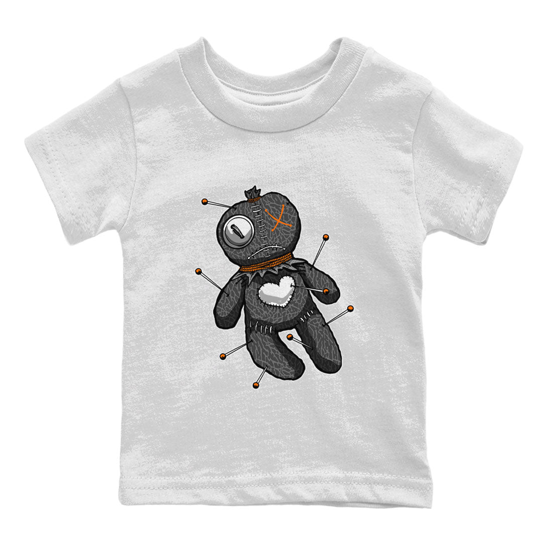 Air Jordan 3 Fear shirt to match jordans Linen Voodoo Doll Halloween sneaker tees Crew Neck Air Jordan 3 Retro Fear Drip Gear Zone Baby Toddler White 2 T-Shirt