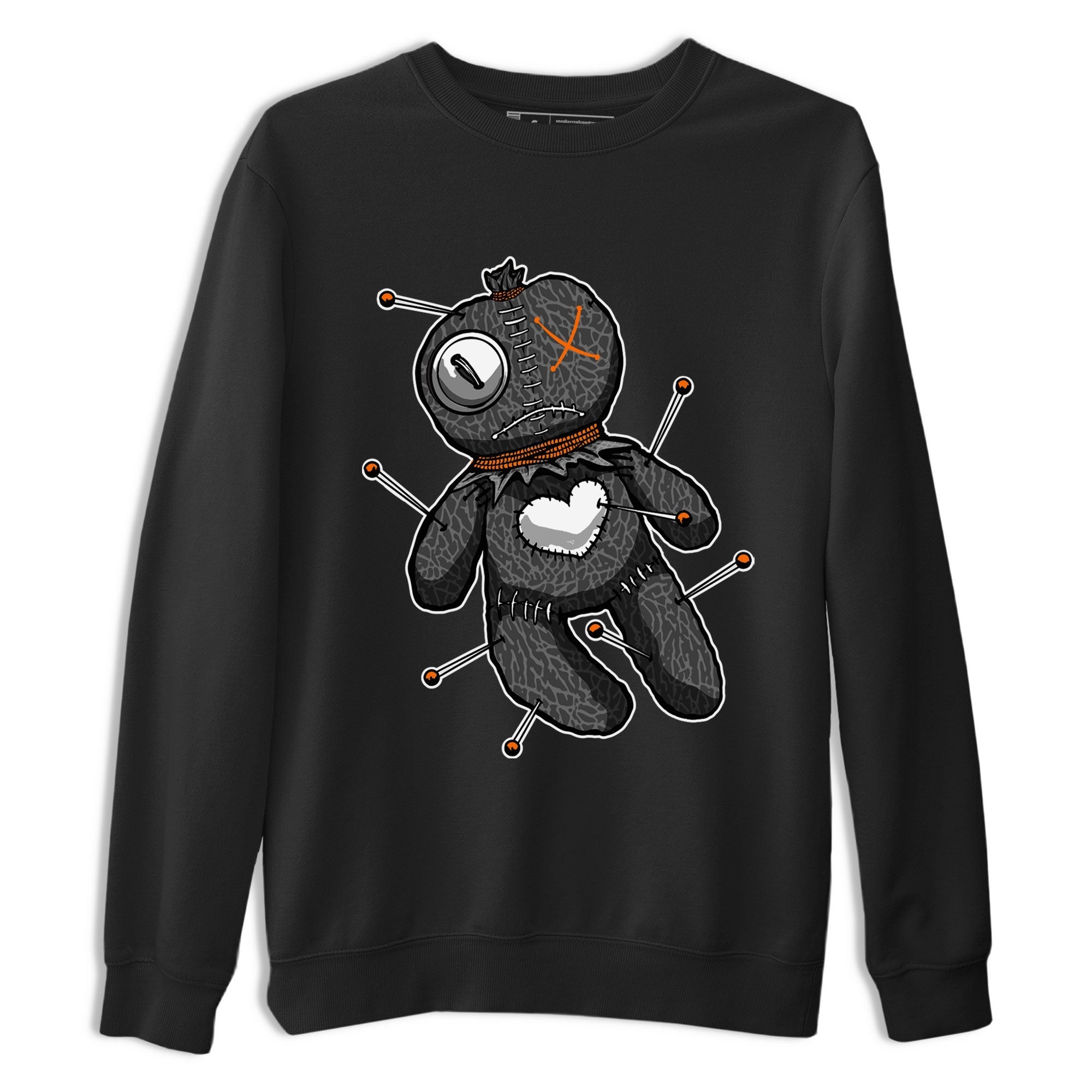 Air Jordan 3 Fear shirt to match jordans Linen Voodoo Doll Halloween sneaker tees Crew Neck Air Jordan 3 Retro Fear Drip Gear Zone Unisex Casual Shirts Black 2 T-Shirt