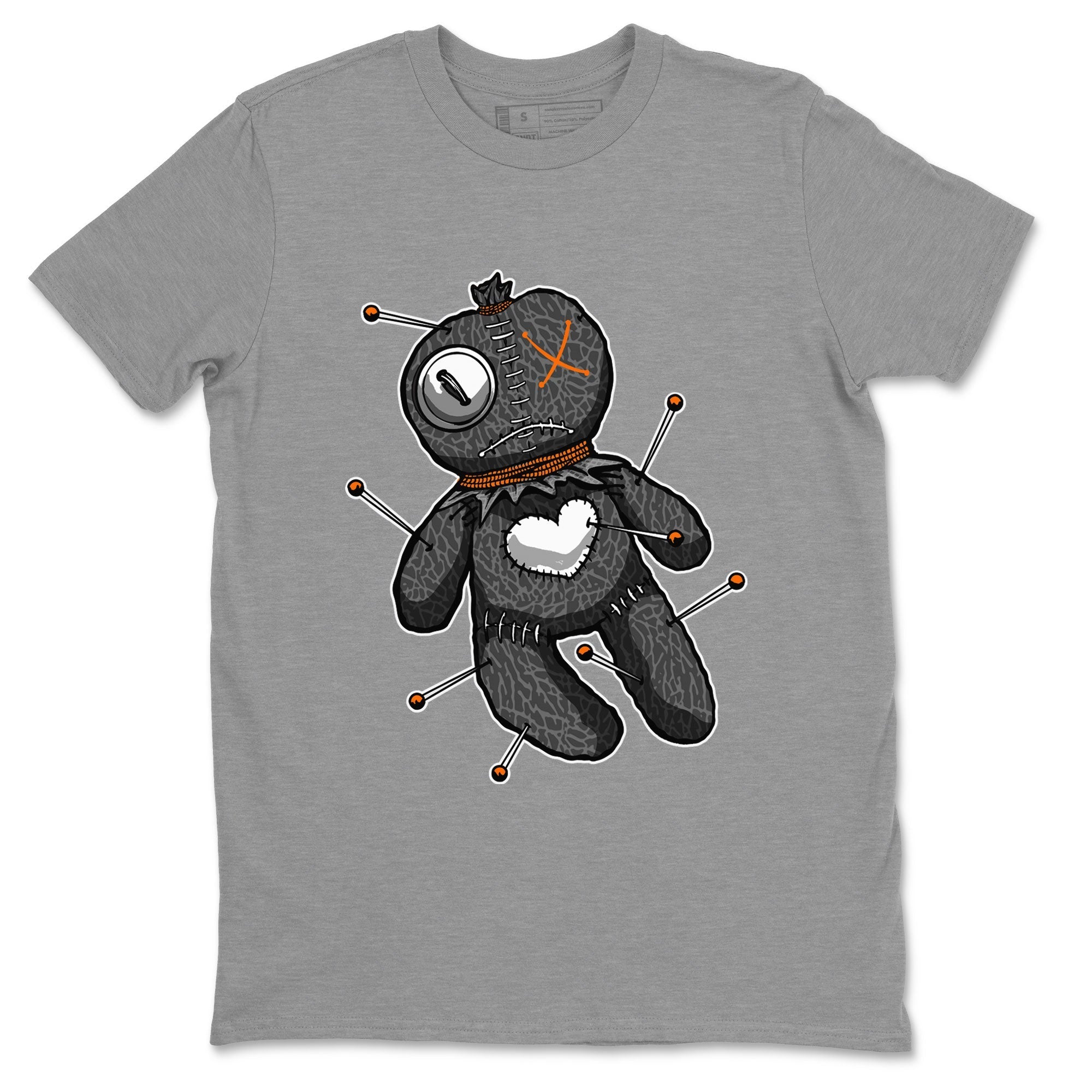 Air Jordan 3 Fear shirt to match jordans Linen Voodoo Doll Halloween sneaker tees Crew Neck Air Jordan 3 Retro Fear Drip Gear Zone Unisex Casual Shirts Heather Grey 2 T-Shirt