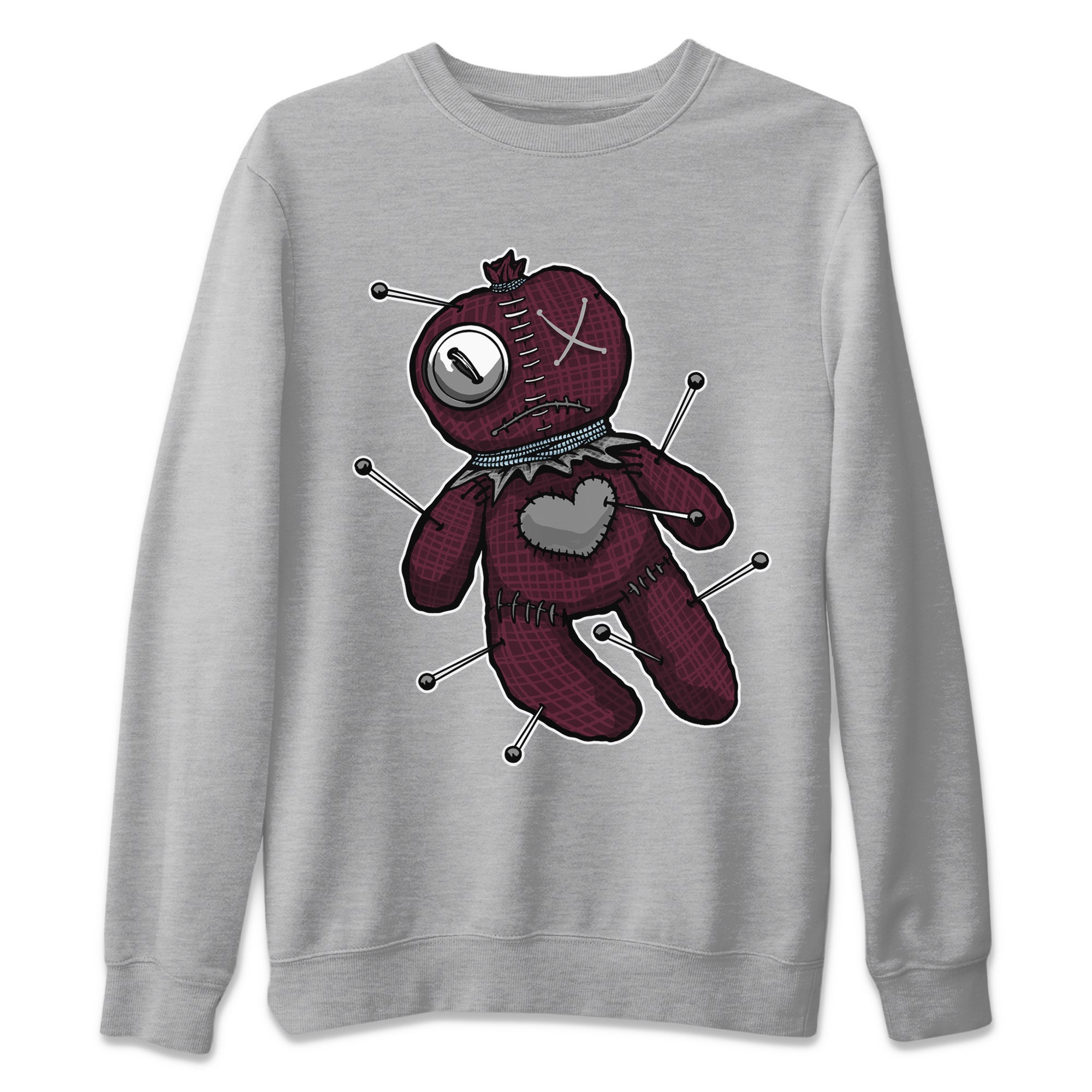 Air Jordan 5 Burgundy Sneaker Match Tees Linen Voodoo Doll Streetwear Sneaker Shirt 5s Burgundy Sneaker Release Tees Unisex Shirts Heather Grey 2