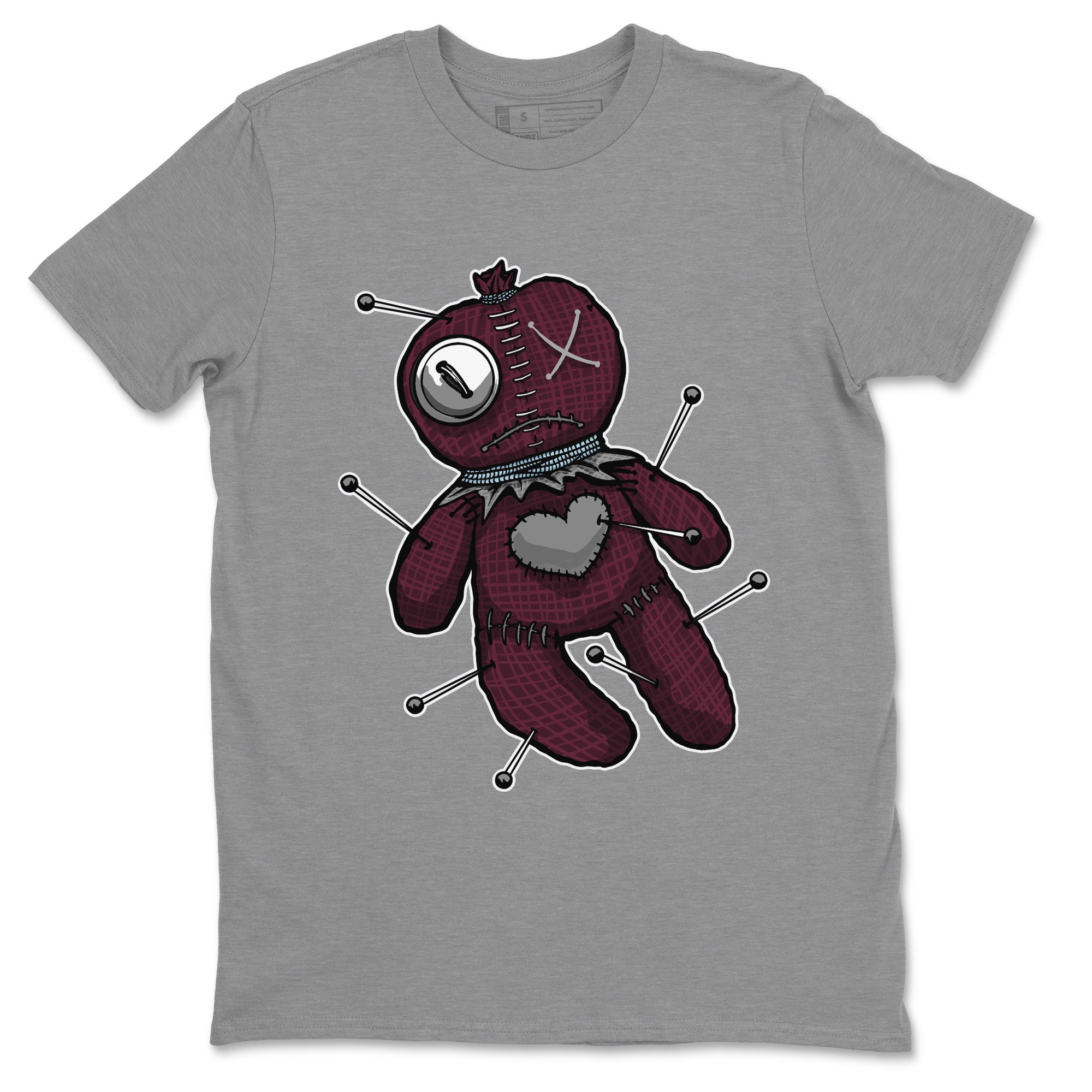 Air Jordan 5 Burgundy Sneaker Match Tees Linen Voodoo Doll Streetwear Sneaker Shirt 5s Burgundy Sneaker Release Tees Unisex Shirts Heather Grey 2
