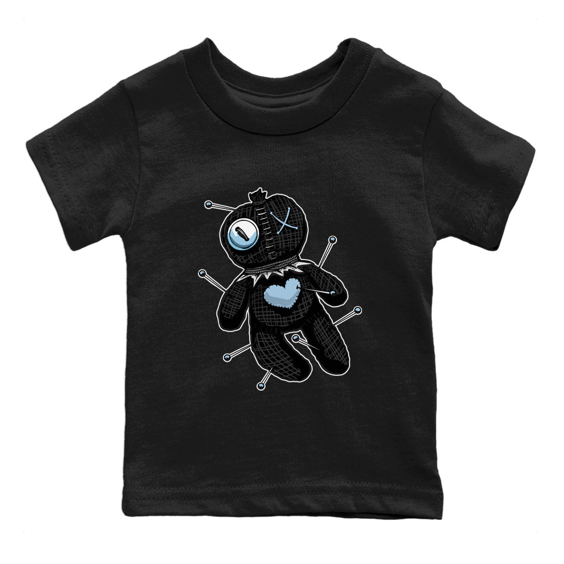Air Jordan 7 Chambray Sneaker Match Tees Linen Voodoo Doll Streetwear Sneaker Shirt Jordan 7 Chambray Sneaker Release Tees Kids Shirts Black 2