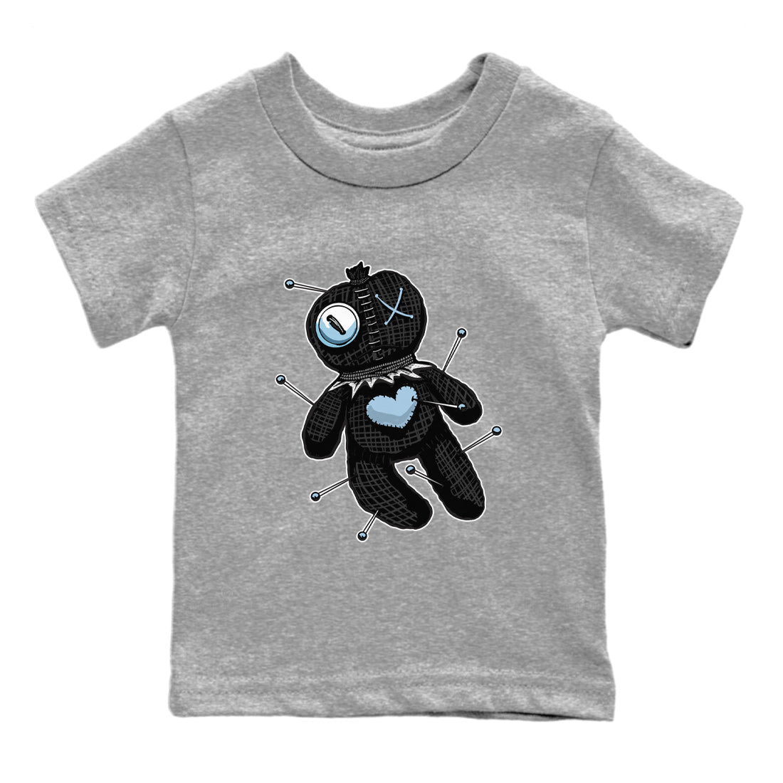 Air Jordan 7 Chambray Sneaker Match Tees Linen Voodoo Doll Streetwear Sneaker Shirt Jordan 7 Chambray Sneaker Release Tees Kids Shirts Heather Grey 2