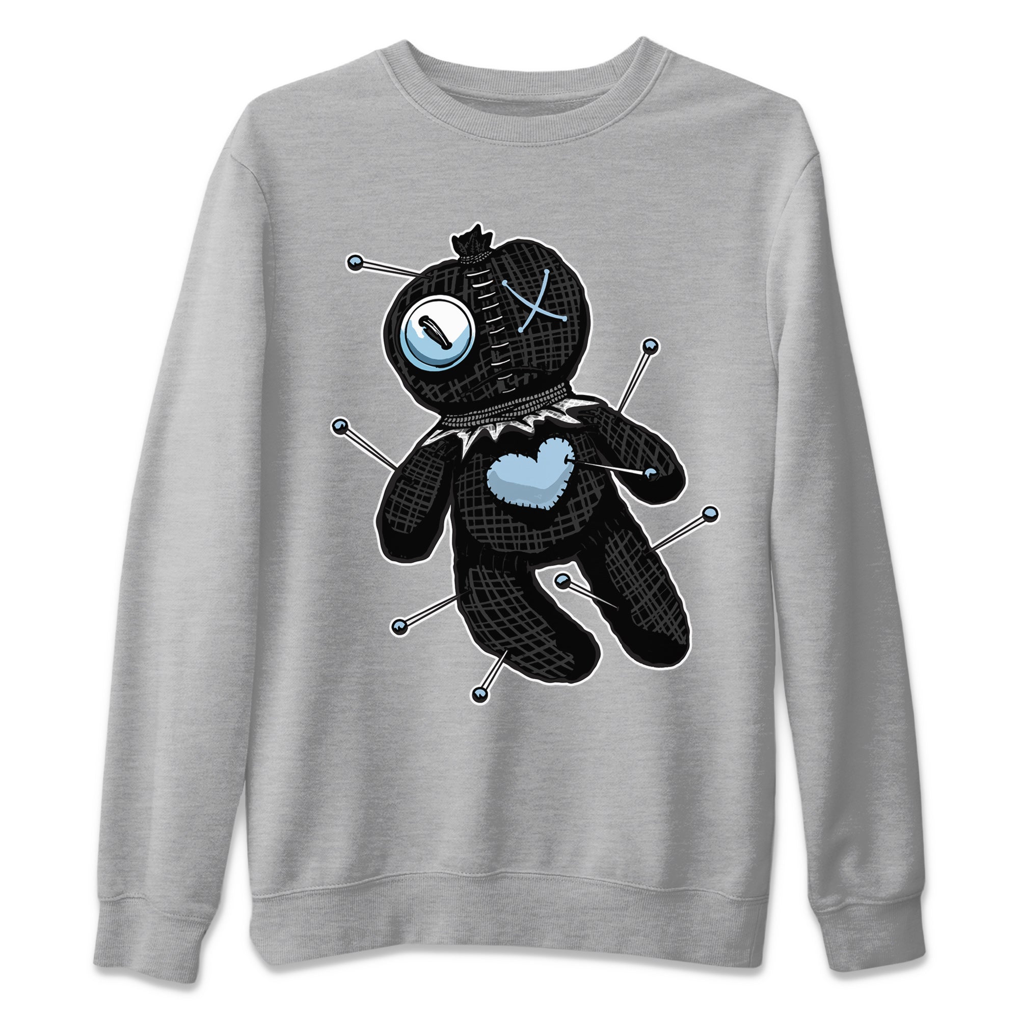 Air Jordan 7 Chambray Sneaker Match Tees Linen Voodoo Doll Streetwear Sneaker Shirt Jordan 7 Chambray Sneaker Release Tees Unisex Shirts Heather Grey 2