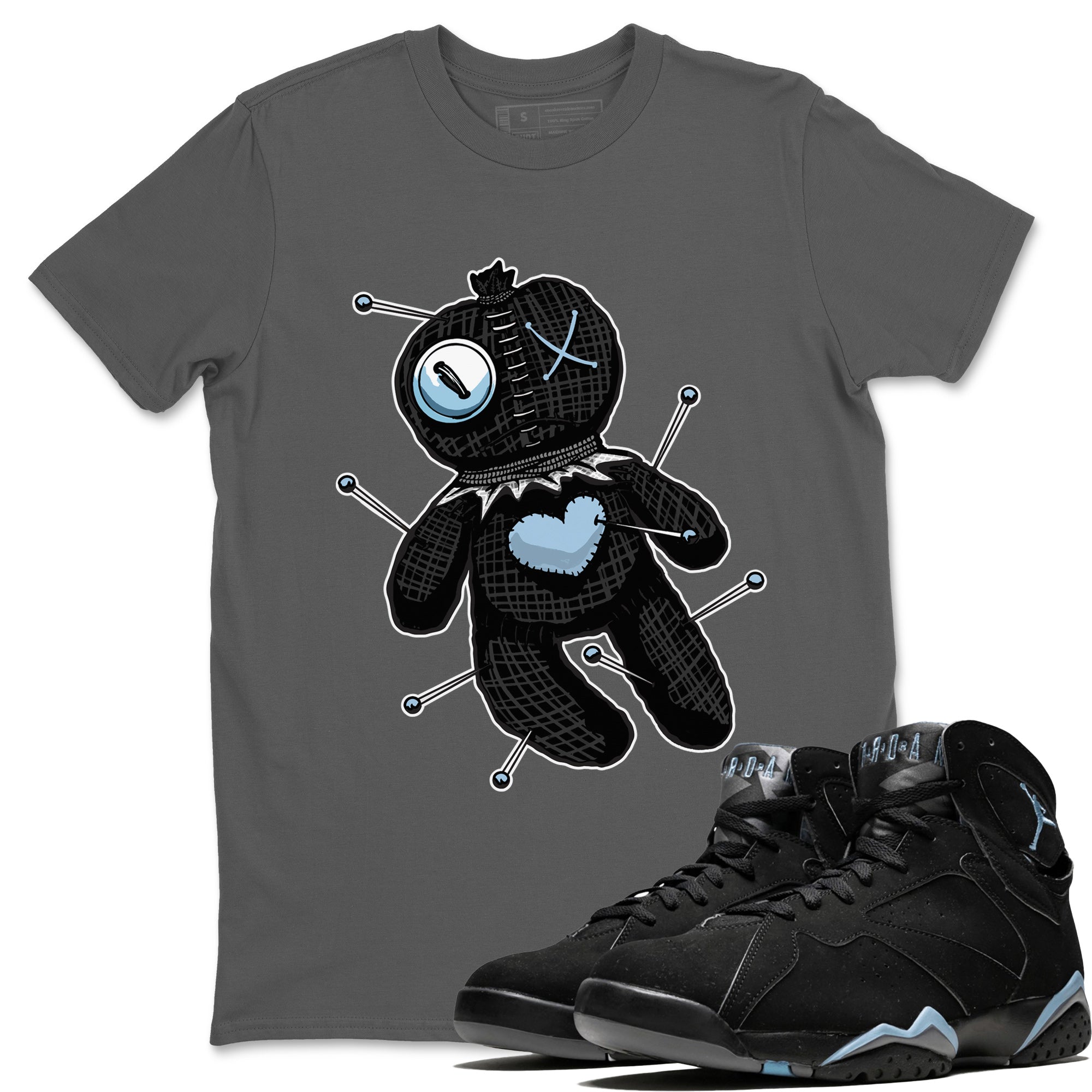 Air Jordan 7 Chambray Sneaker Match Tees Linen Voodoo Doll Streetwear Sneaker Shirt Jordan 7 Chambray Sneaker Release Tees Unisex Shirts Cool Grey 1