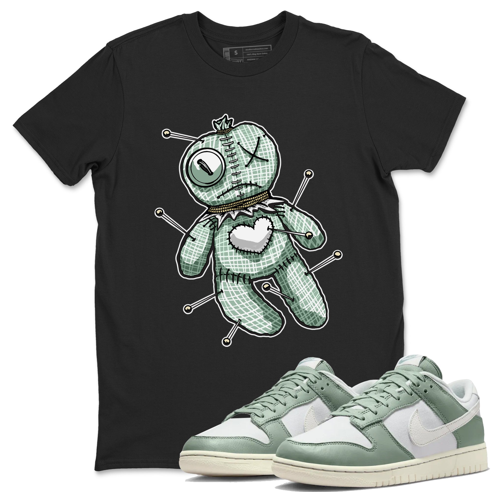 Dunk Mica Green Sneaker Match Tees Linen Voodoo Doll Streetwear Sneaker Shirt Dunk Low Mica Green Sneaker Release Tees Unisex Shirts Black 1