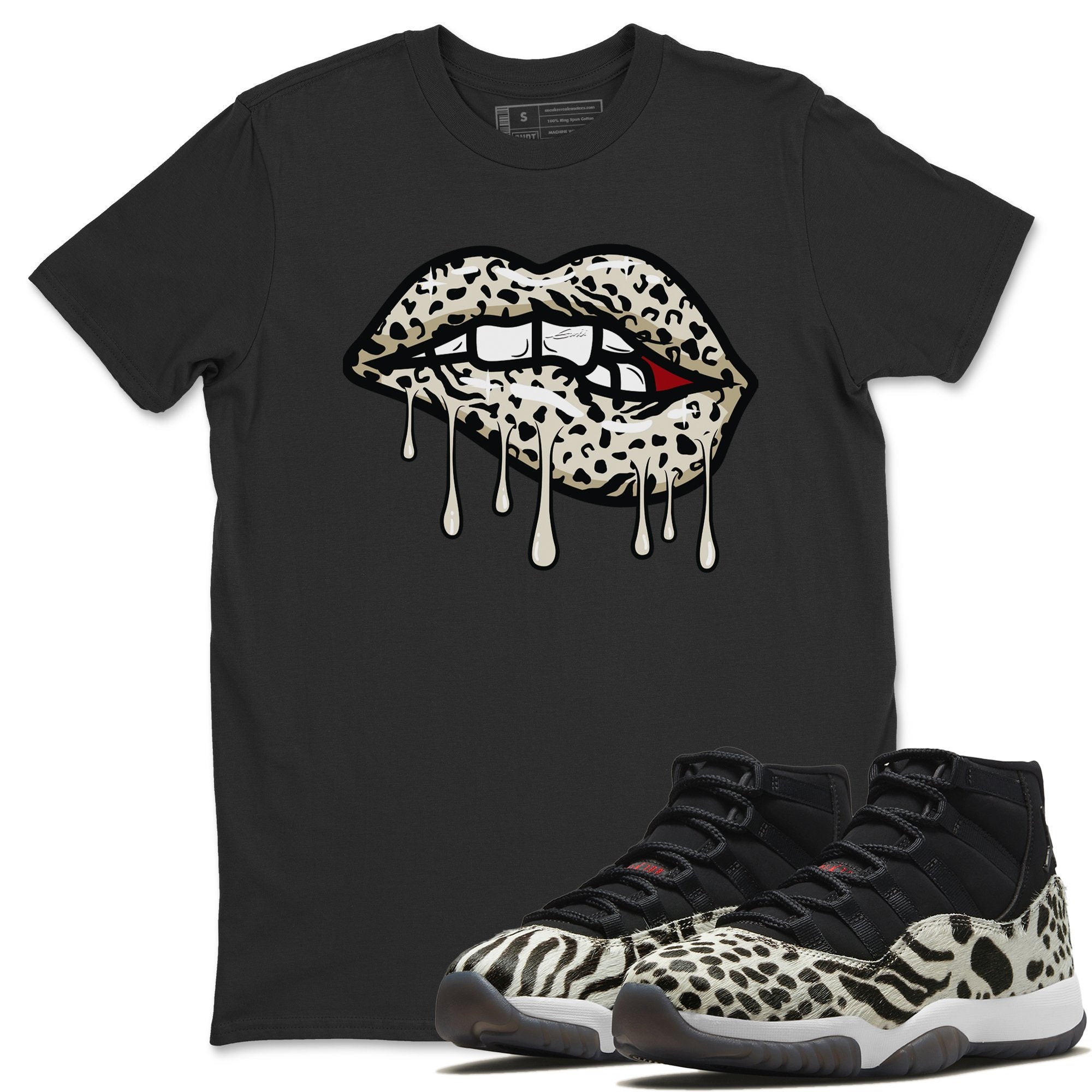 Jordan 11 Animal Instinct Shirt To Match Jordans Lips Bite Sneaker Tees Jordan 11 Animal Instinct Drip Gear Zone Sneaker Matching Clothing Unisex Shirts