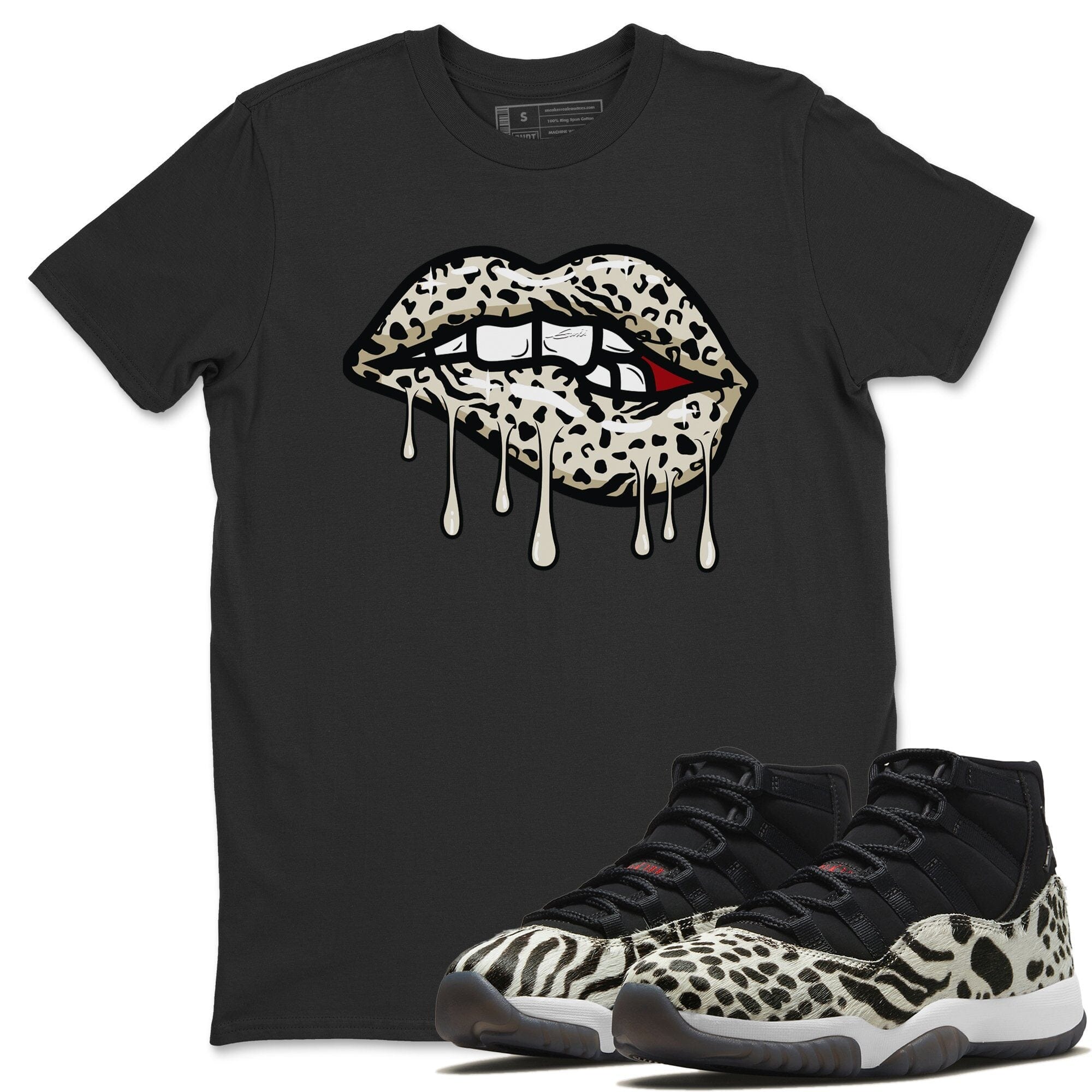 Jordan 11 Animal Instinct Shirt To Match Jordans Lips Bite Sneaker Tees Jordan 11 Animal Instinct Drip Gear Zone Sneaker Matching Clothing Unisex Shirts